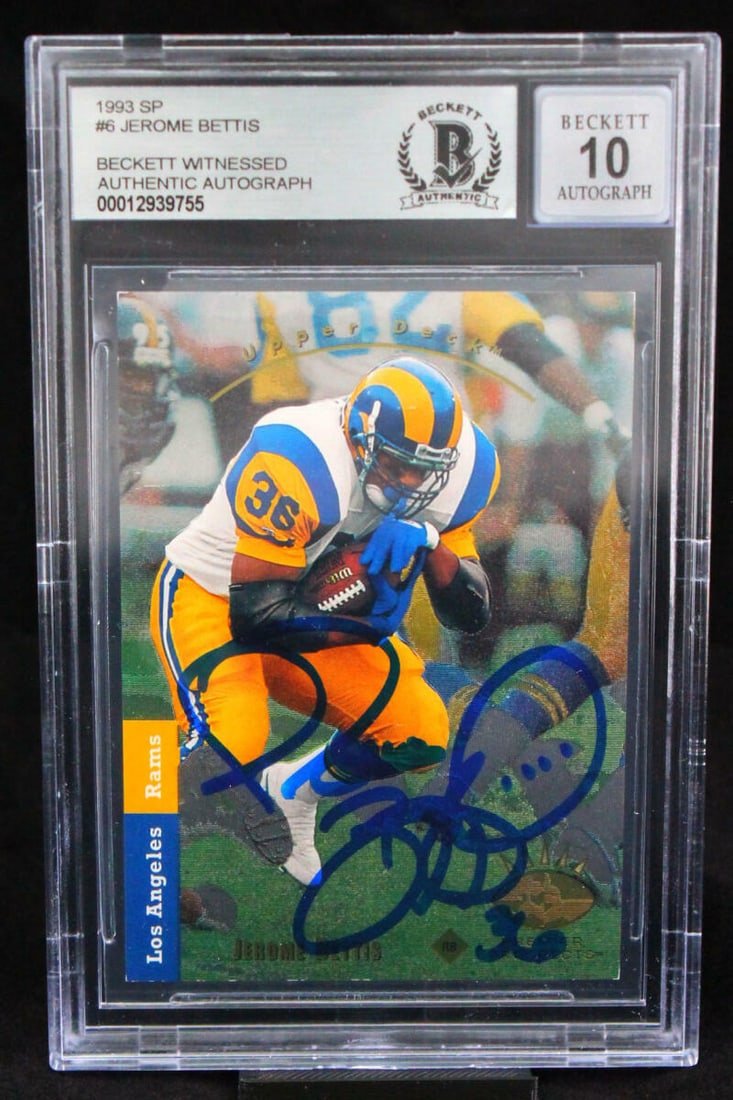 1993 SP #6 Jerome Bettis Los Angeles Rams BAS Autograph 10 | Barnebys