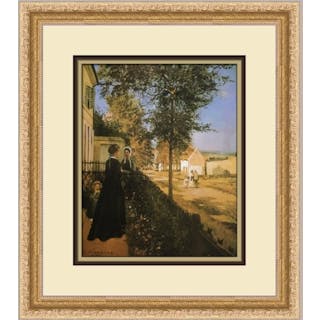 Camille Pissarro The Road From Versailles Custom Framed Print