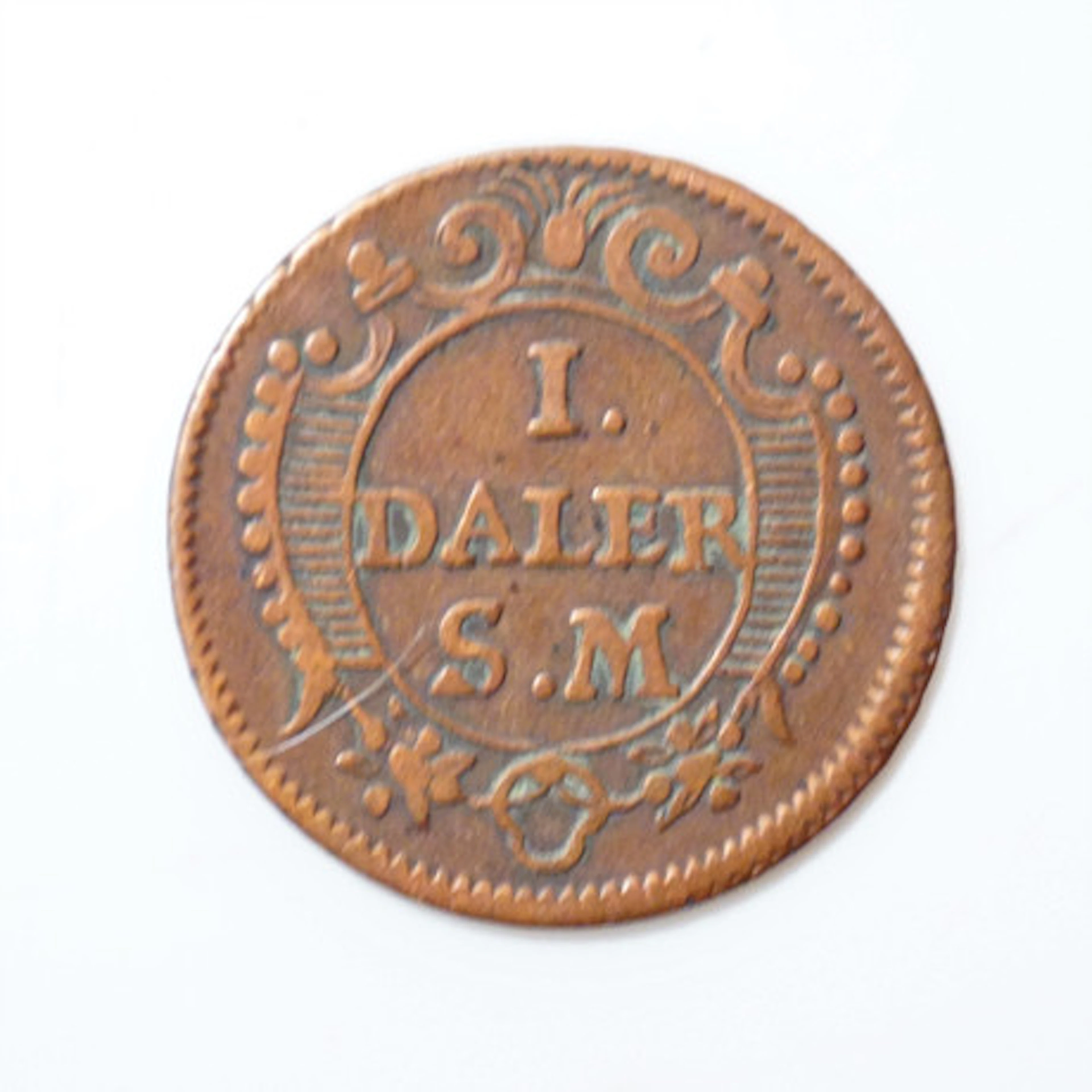 MYNT, Karl XII, 1 daler, koppar, 1718.