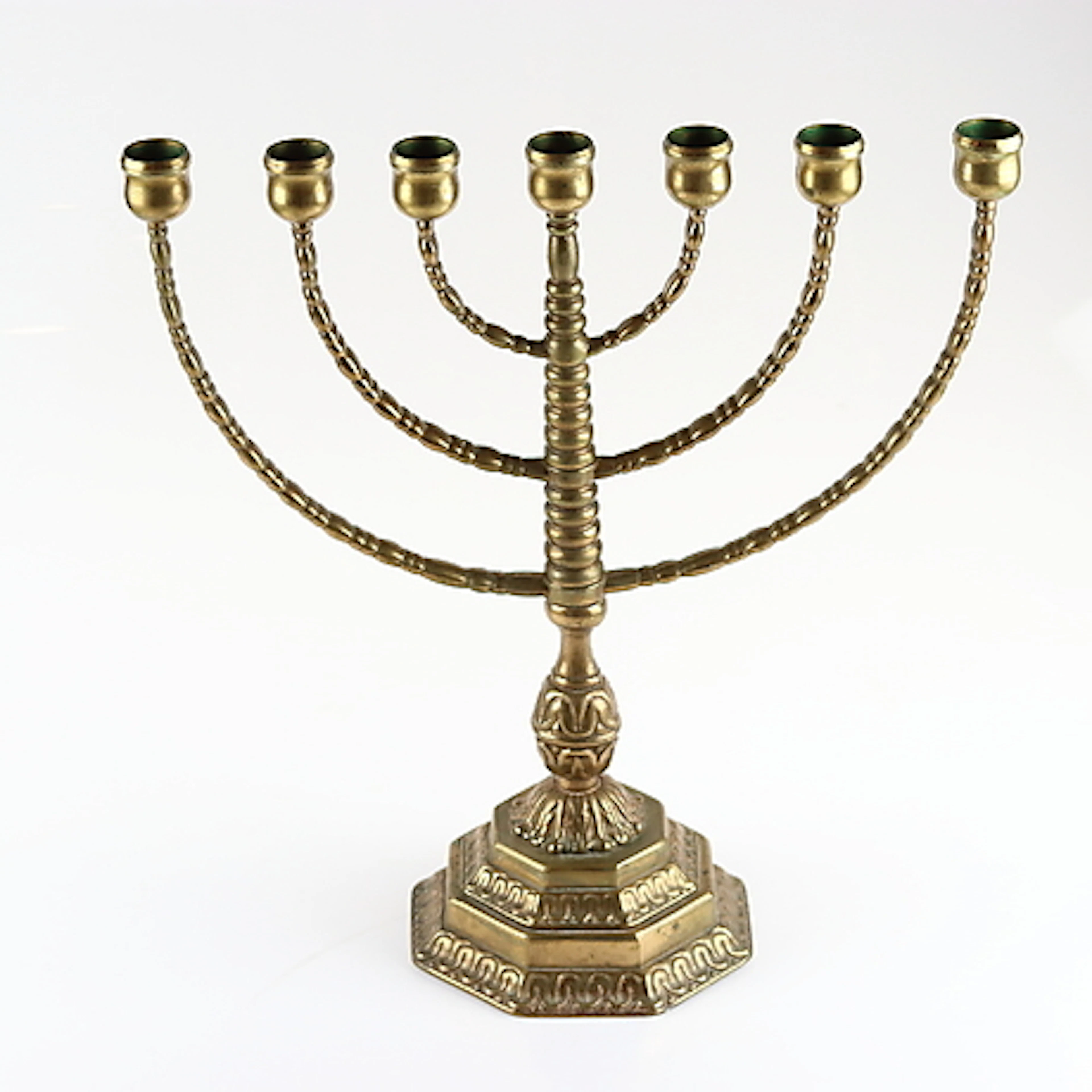 LJUSSTAKE, sjuarmad, "Menorah" Kloster mal…