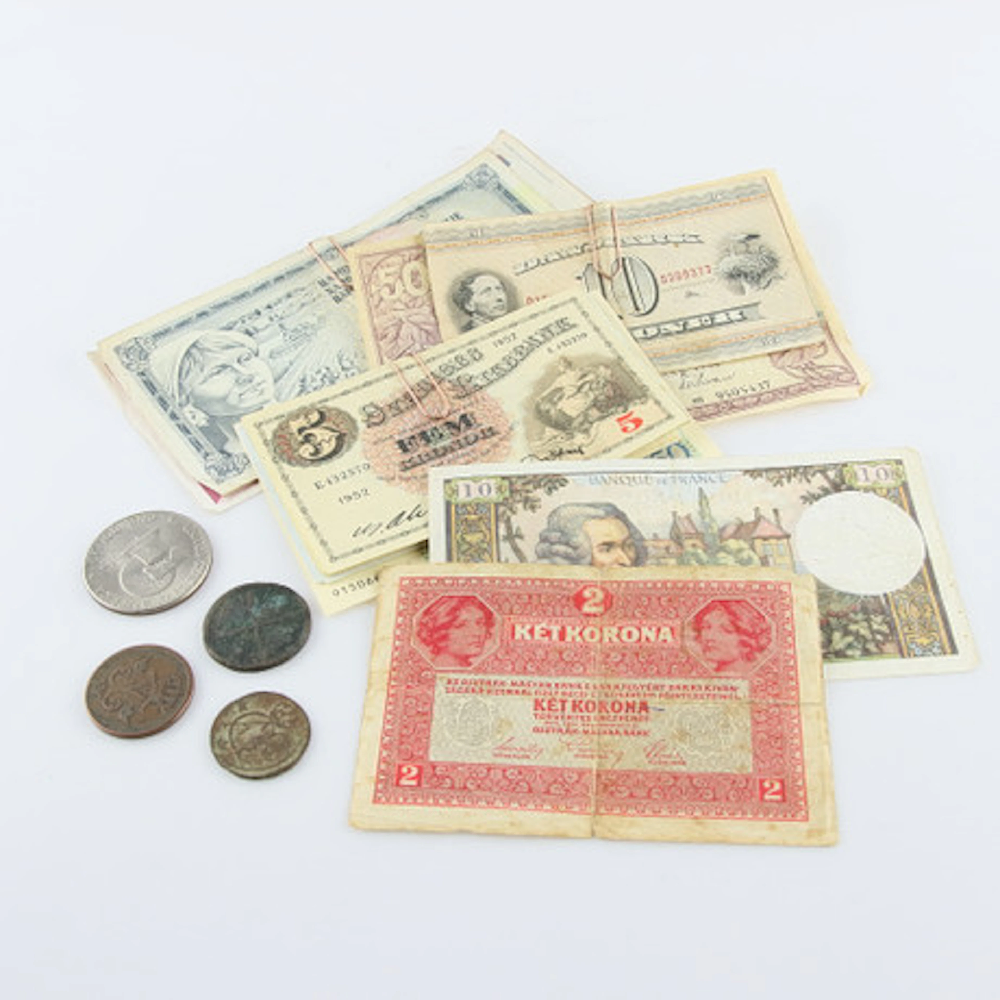 MYNT & SEDLAR 4 + 24 st. 1700-1900-tal.
