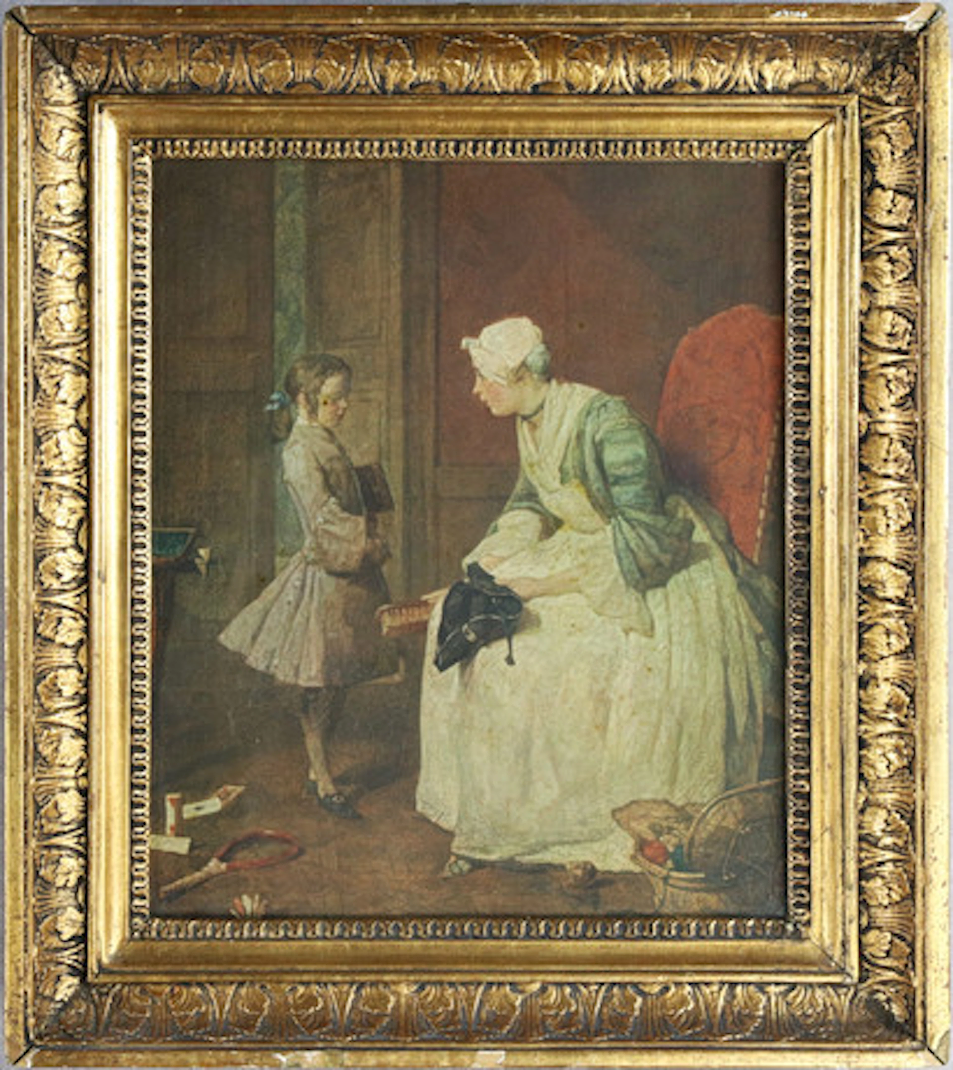 OLJETRYCK, efter Jean-Siméon Chardin, börj…