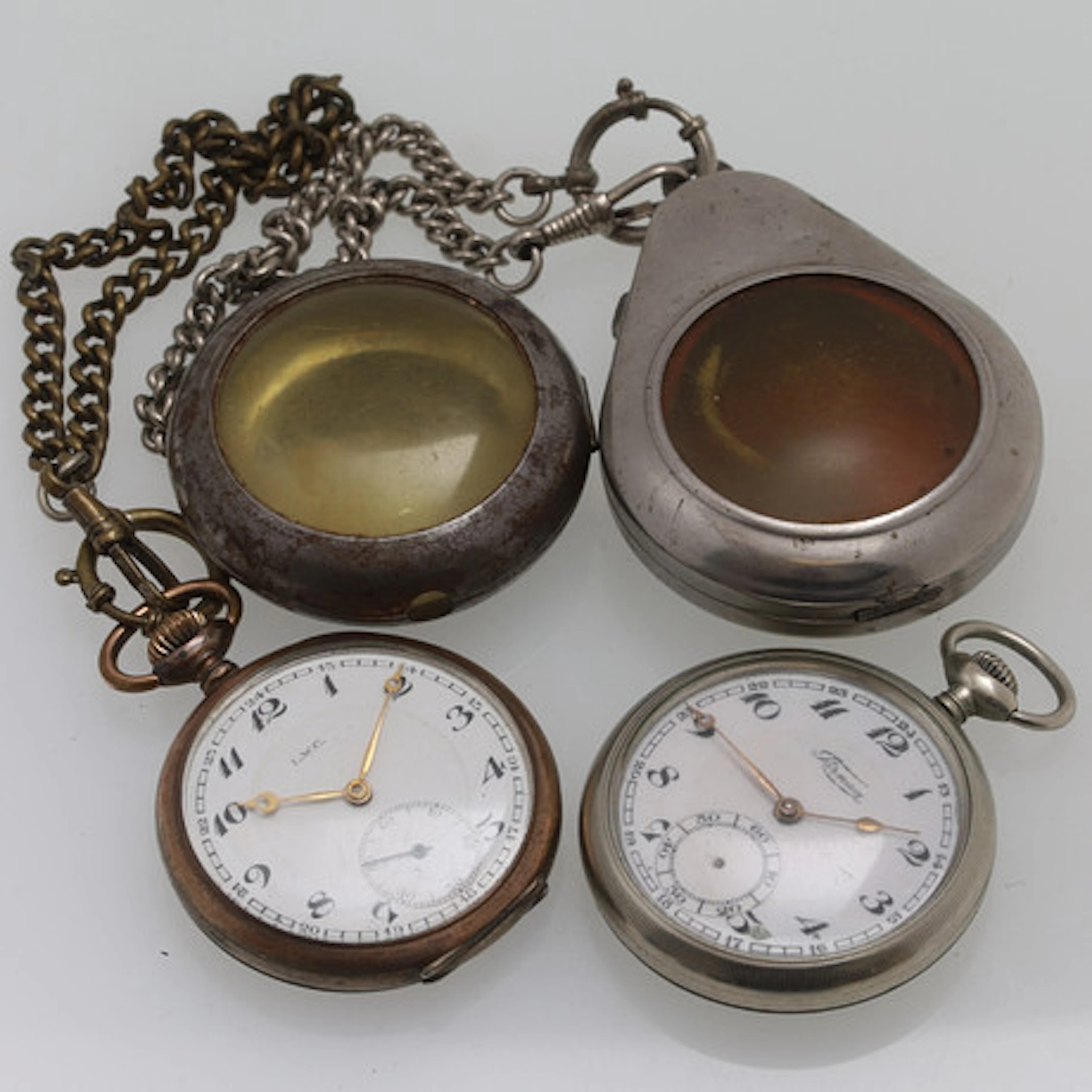FICKUR, 2 st, delvis silver, LWC & Tärnan.