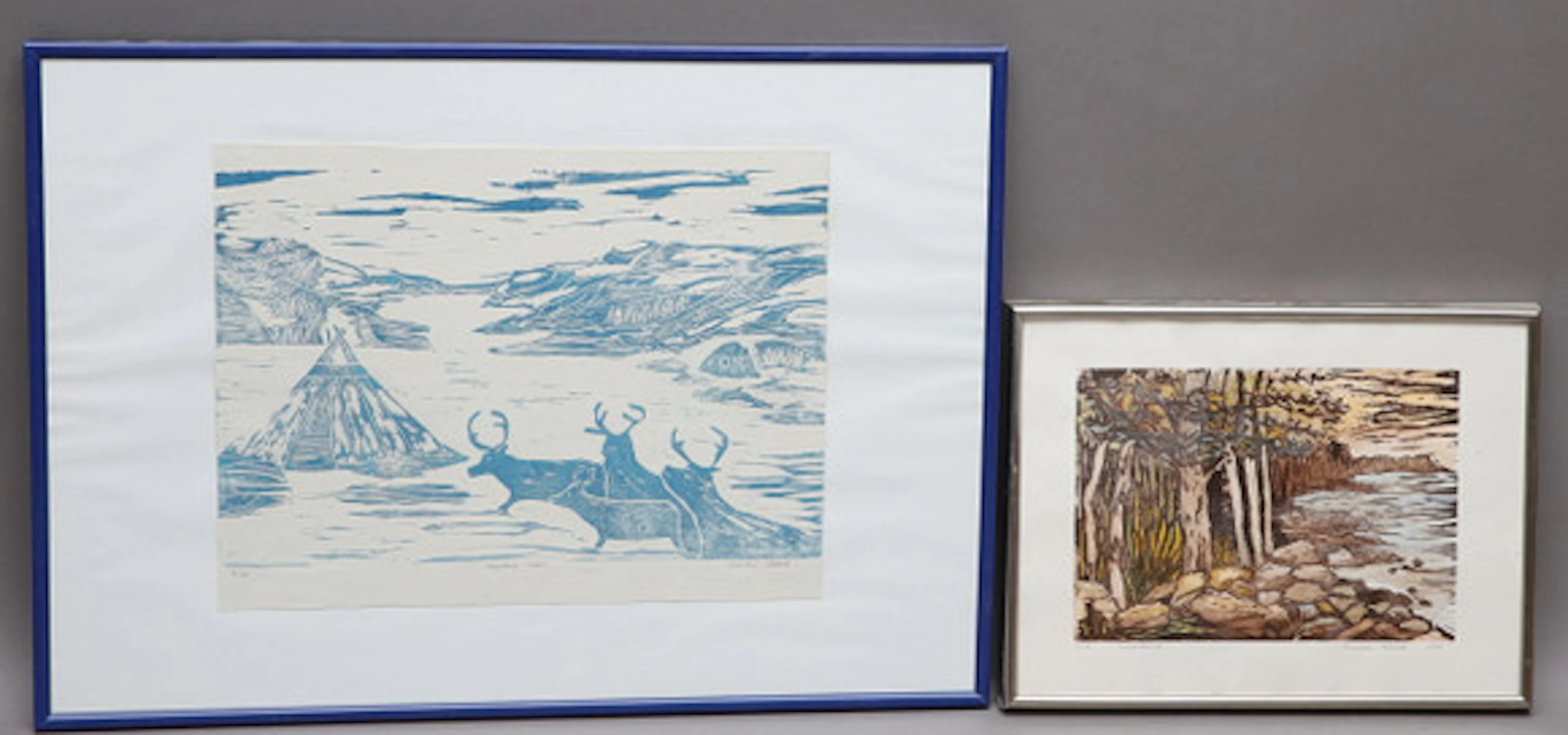 ANNELIE HAACK. litografier, 2 st, landskap…