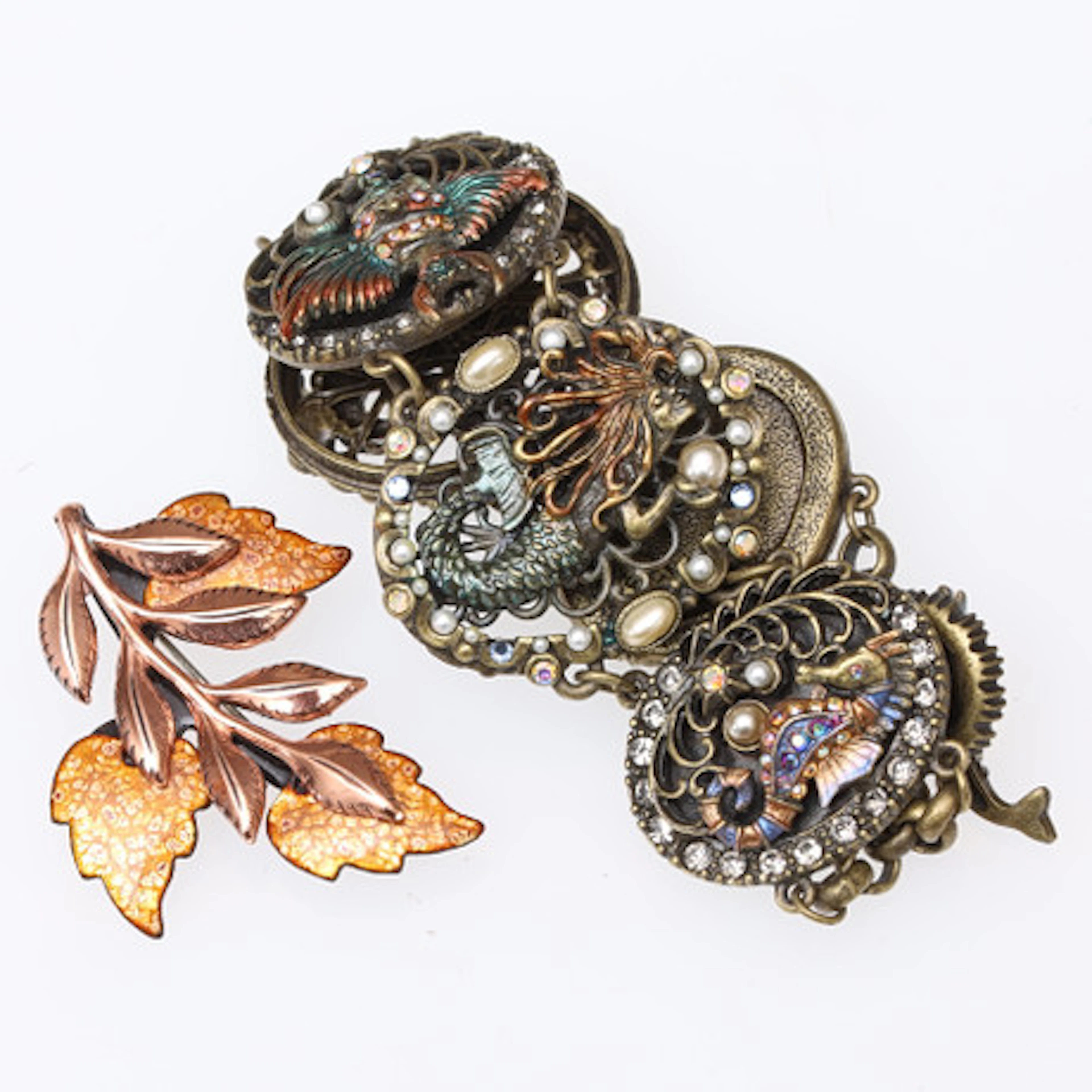 BROSCH & ARMBAND, vintage & vintagestil, M…