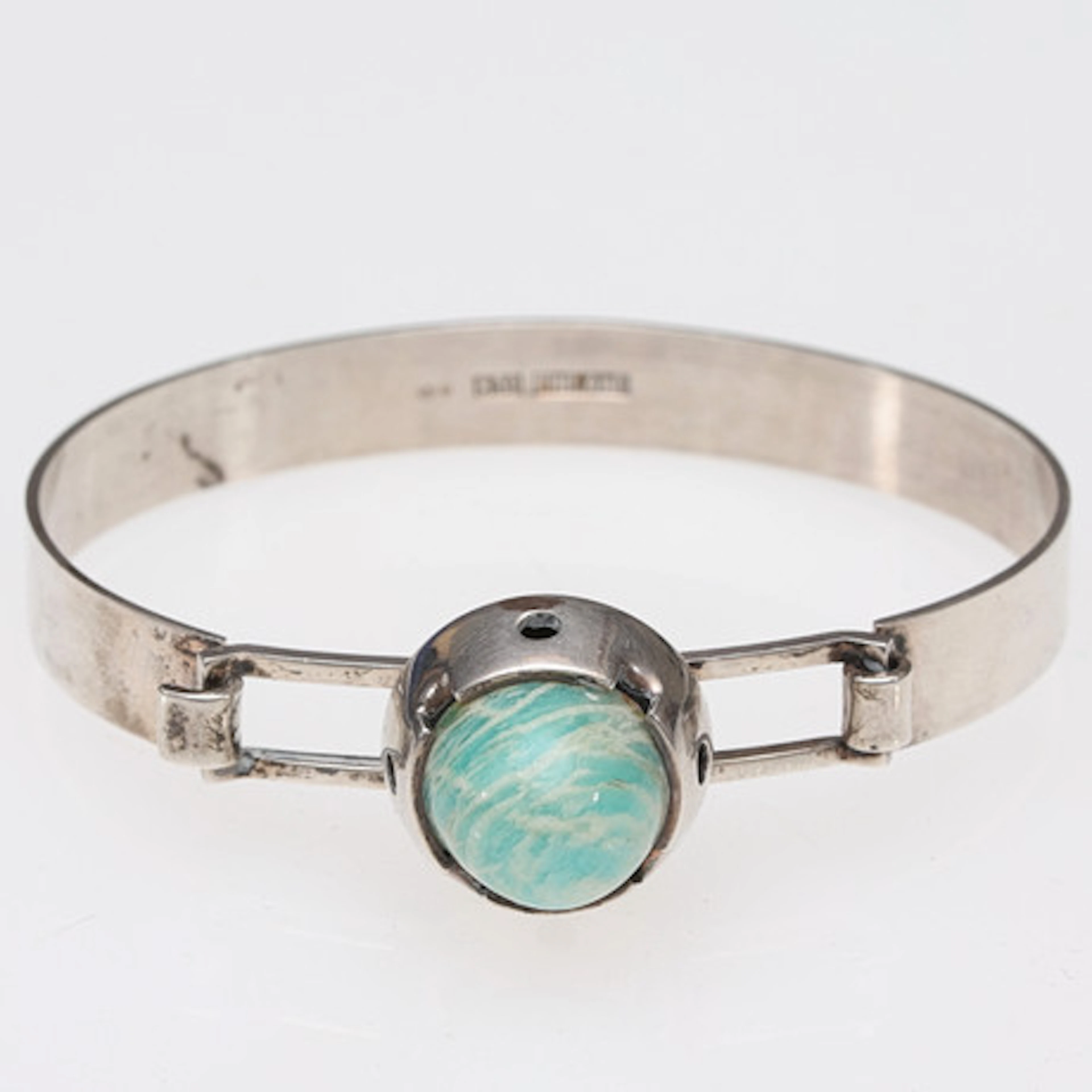 ARMBAND, silver & larimar, Finland, 1970-t…