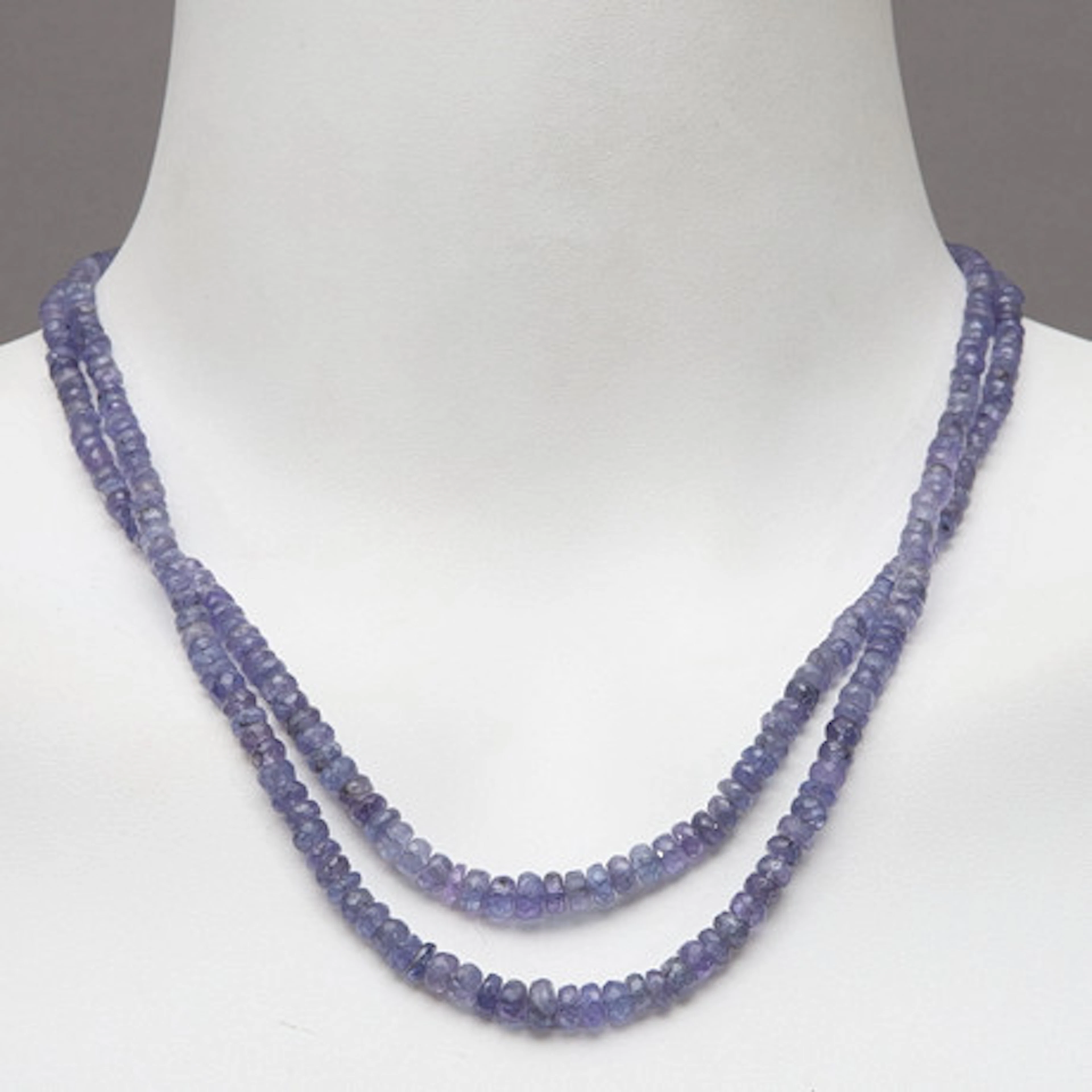COLLIER, tanzaniter, safir och diamanter.