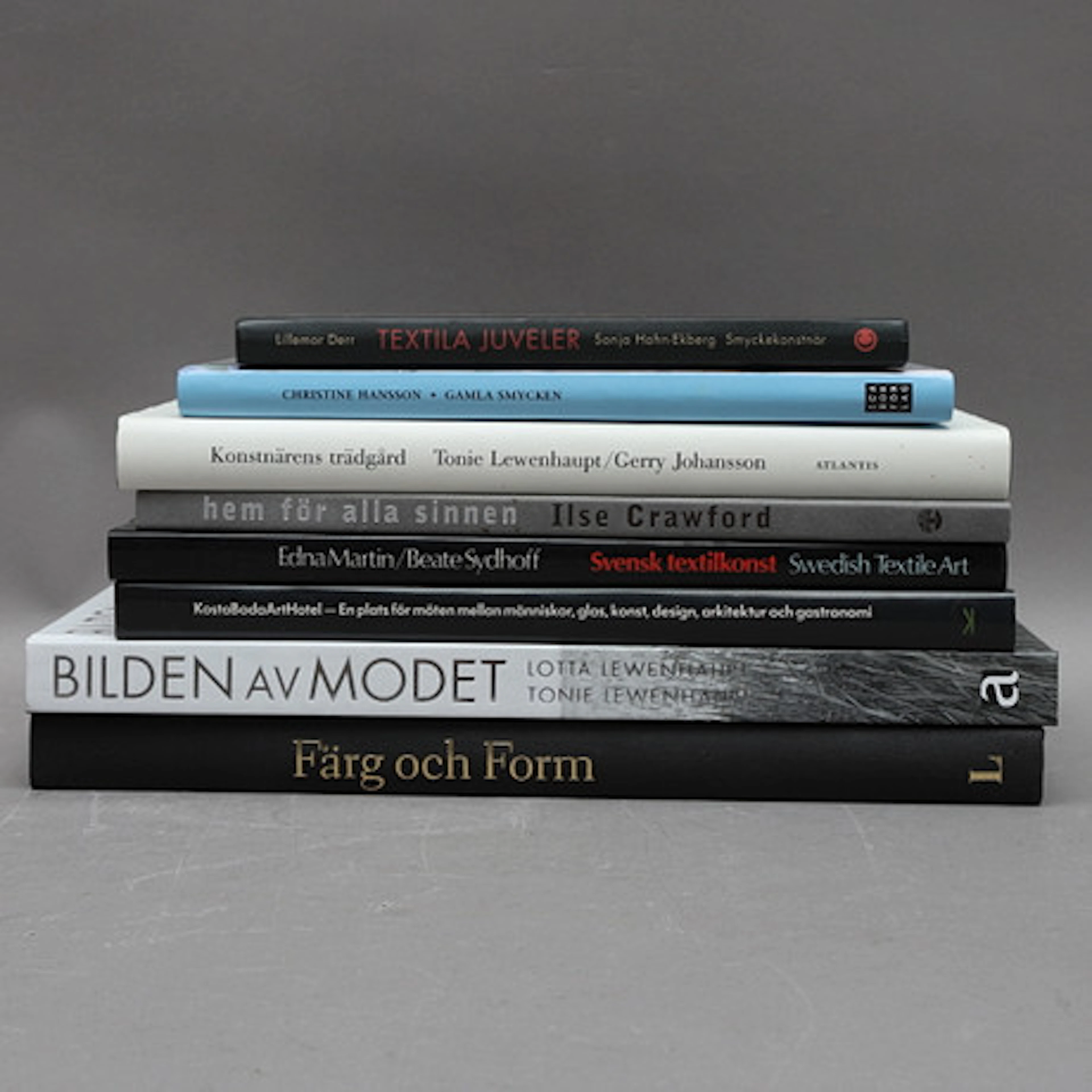 BÖCKER, 8 st, om konst, design, mode & for…