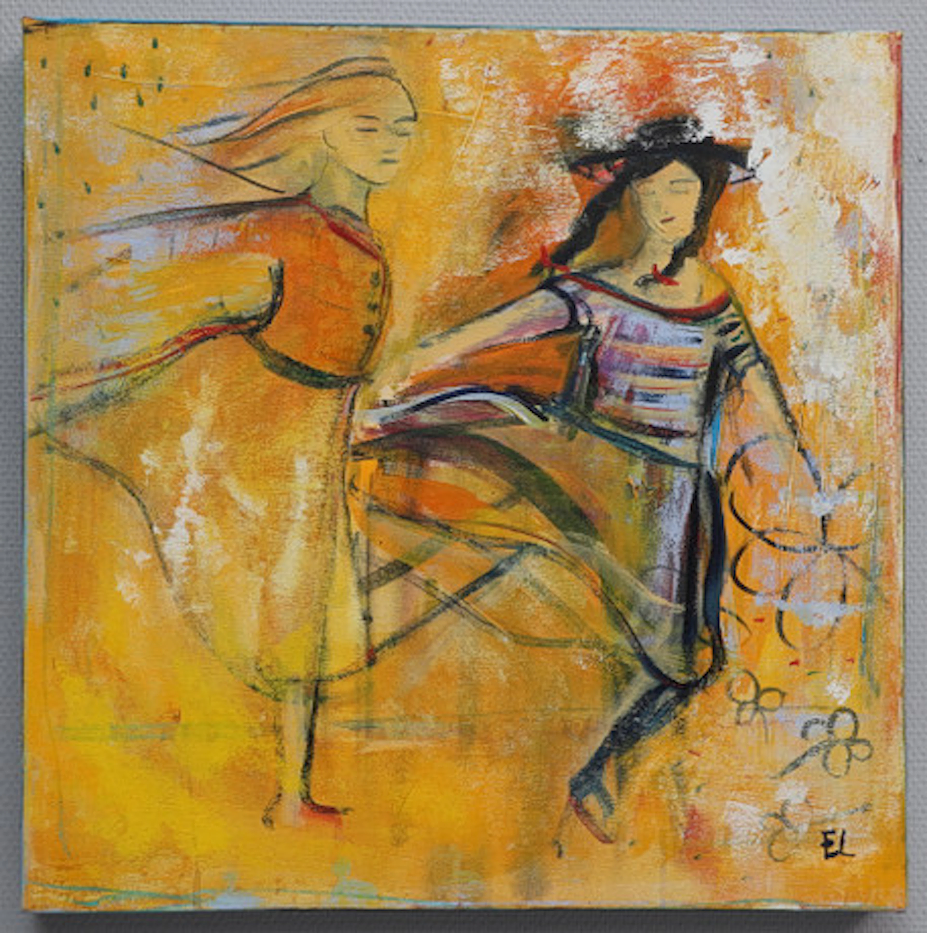 EMILIA LINDERHOLM. olja på duk, figurscen,…