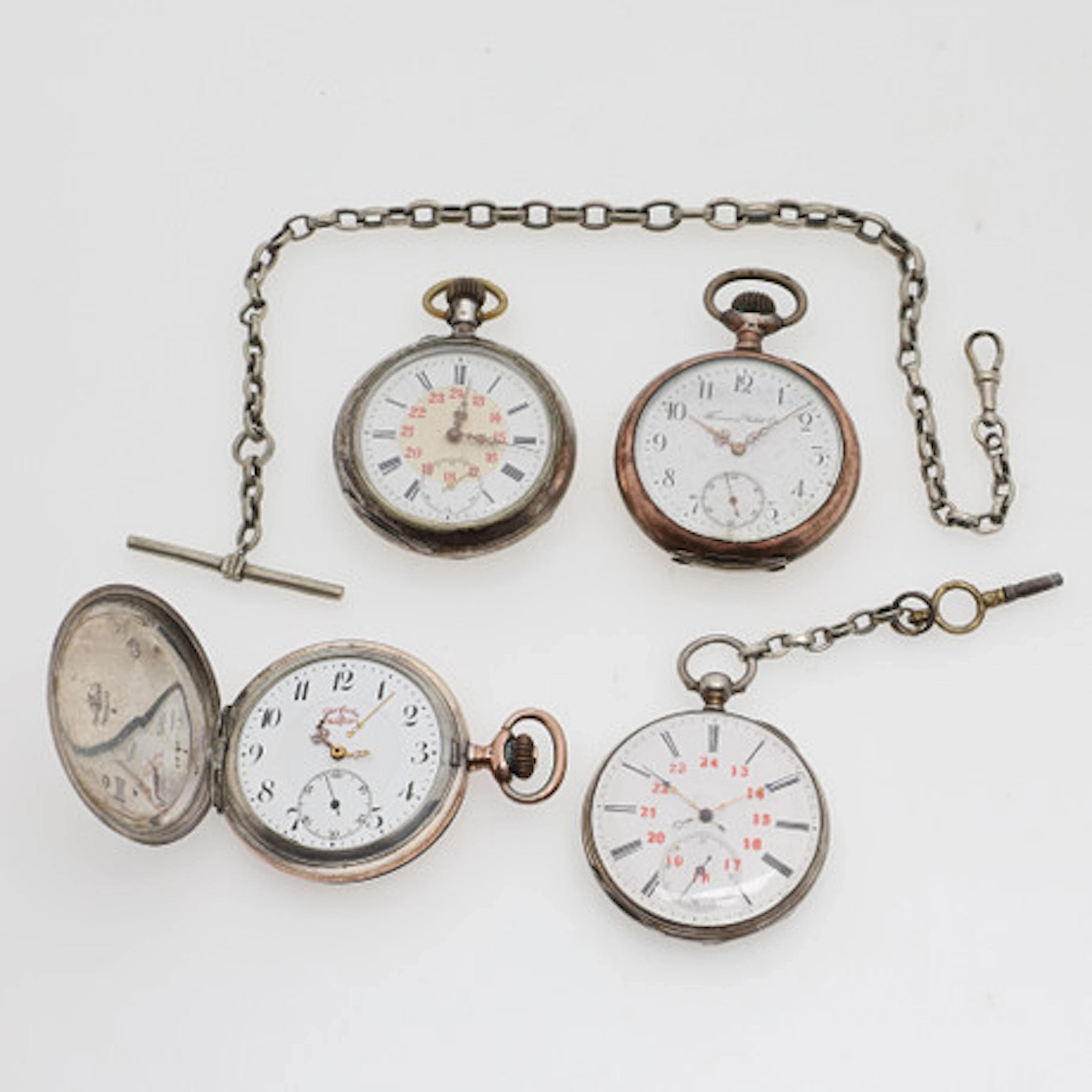 FICKUR, 4 st, delvis silver.