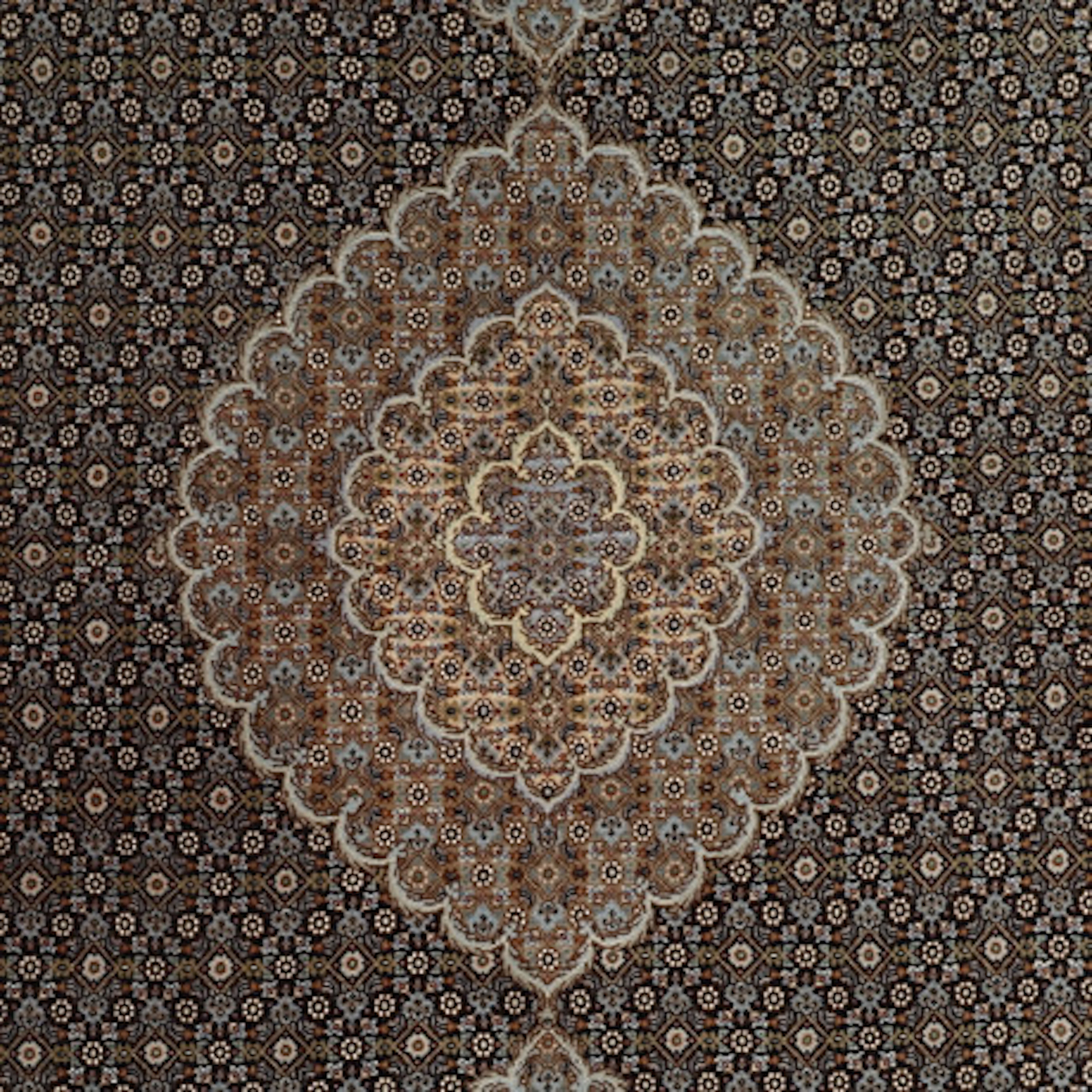 MATTA, handknuten, Tabriz, med silkesinsla…