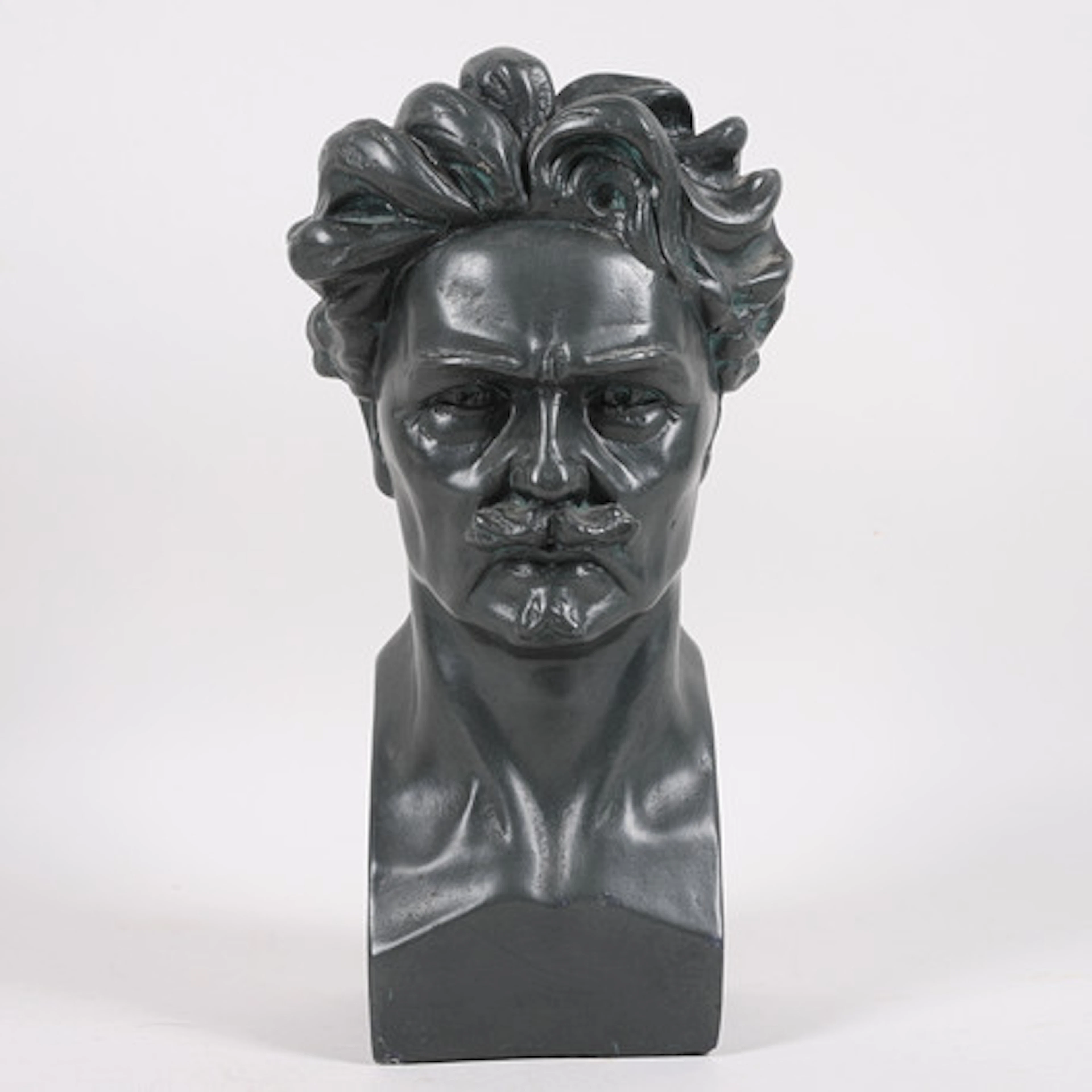 SKULPTUR, byst, August Strindberg, gips/ko…