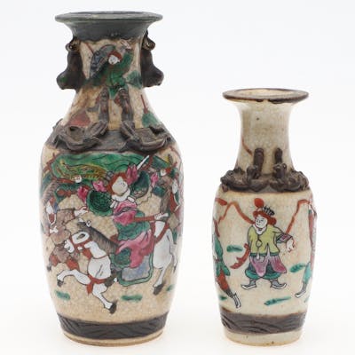 VASER, 2 st. keramik, Asiatiska, tidigt 1900-tal.
