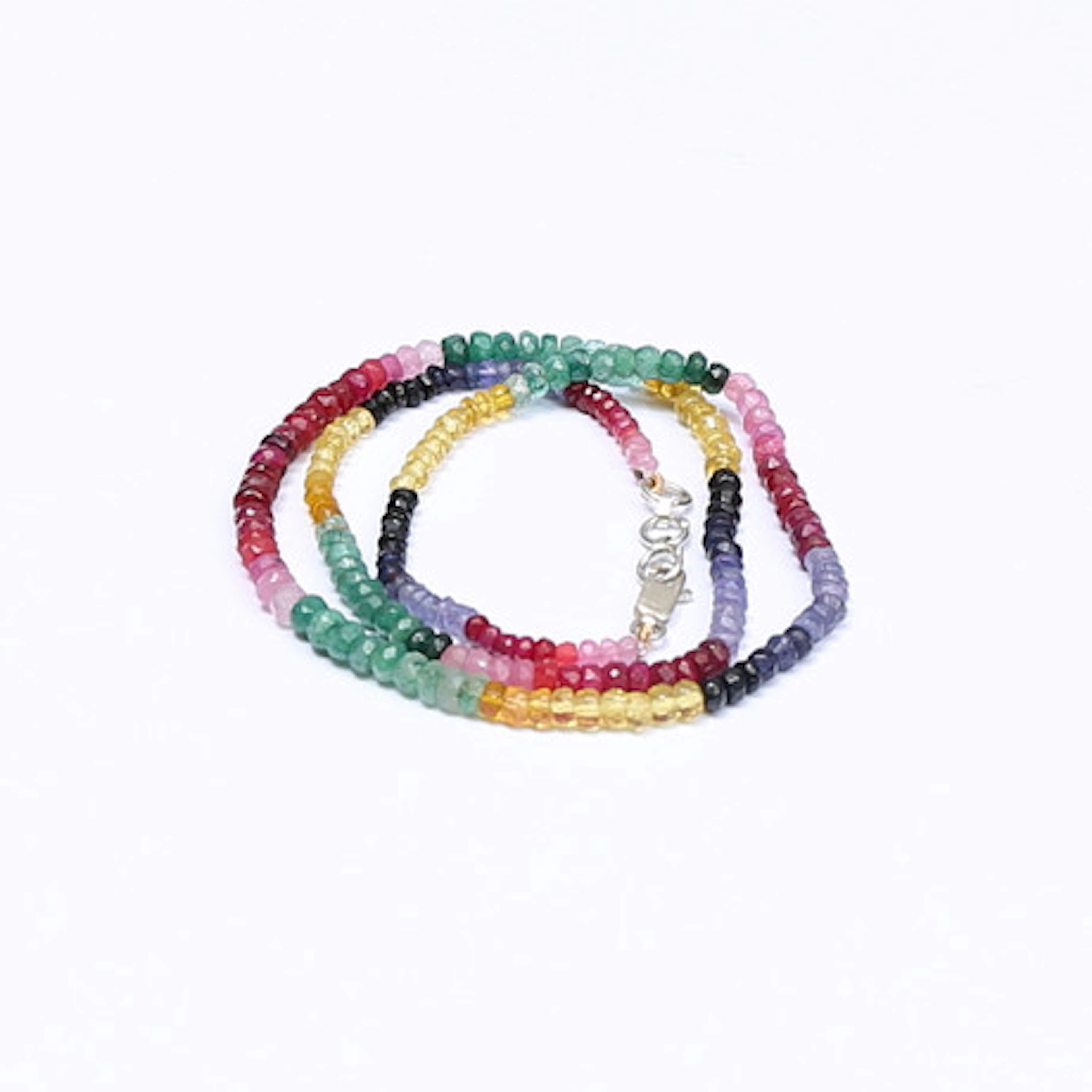 HALSBAND, safir, rubin, smaragd, citrin, t…