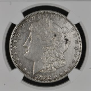 MORGAN DOLLAR 1882 $1 Silver graded AU details by NGC