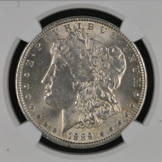 MORGAN DOLLAR 1889 $1 Silver graded MS62 by NGC