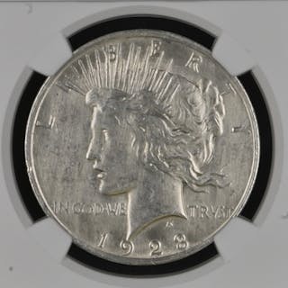 PEACE DOLLAR 1923 $1 Silver graded UNC details by NGC