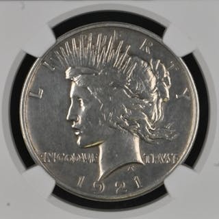 PEACE DOLLAR 1923 $1 Silver graded UNC details by NGC