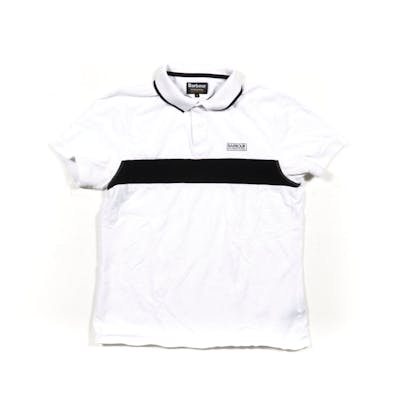 Barbour White Polo Shirt Sz M (EU)