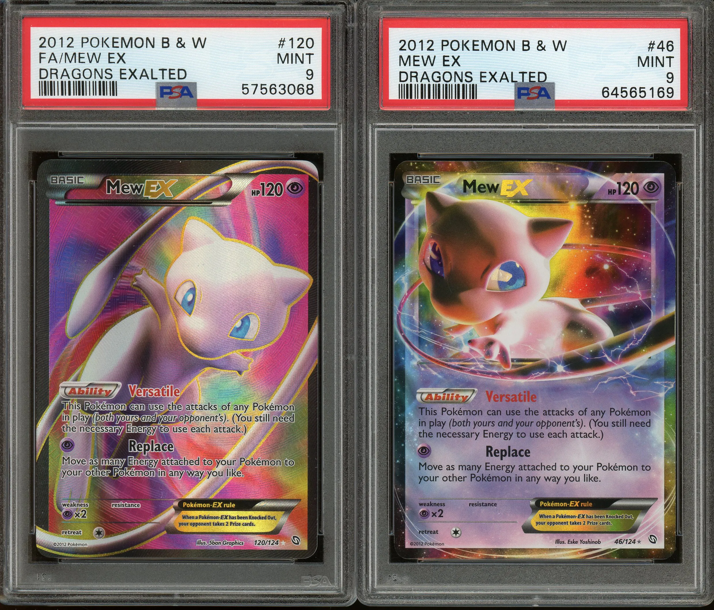 Lot of (2) Mew EX 2012 Pokemon B&W Dragons Exalted Pokemon TCG Cards ...