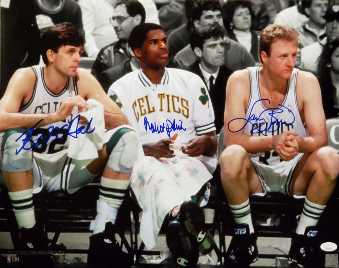 Larry Bird, Kevin McHale & Robert Parish Signed Boston Celtics 16x20 ...