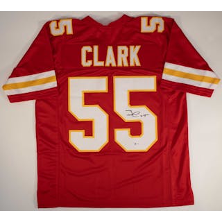 Frank Clark Signed Kansas City Chiefs Custom Jersey (Beckett Witness Certified)