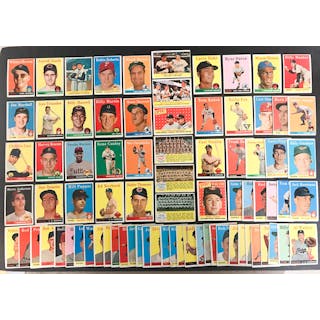 Lot of (80) 1958 Topps Baseball Cards – Inc. Willie Mays, Duke Snider