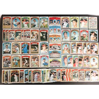 Lot of (100) 1972 Topps Baseball Cards – Inc. Jim Palmer, Roberto