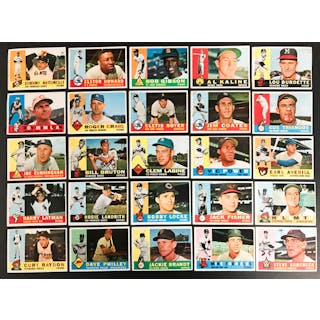 Lot of (25) 1960 Topps Baseball Cards – Inc. Bob Gibson, Elston Howard