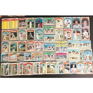 Lot of (110) 1972 Topps Baseball Cards – Inc. Willie Mays, Bob Gibson