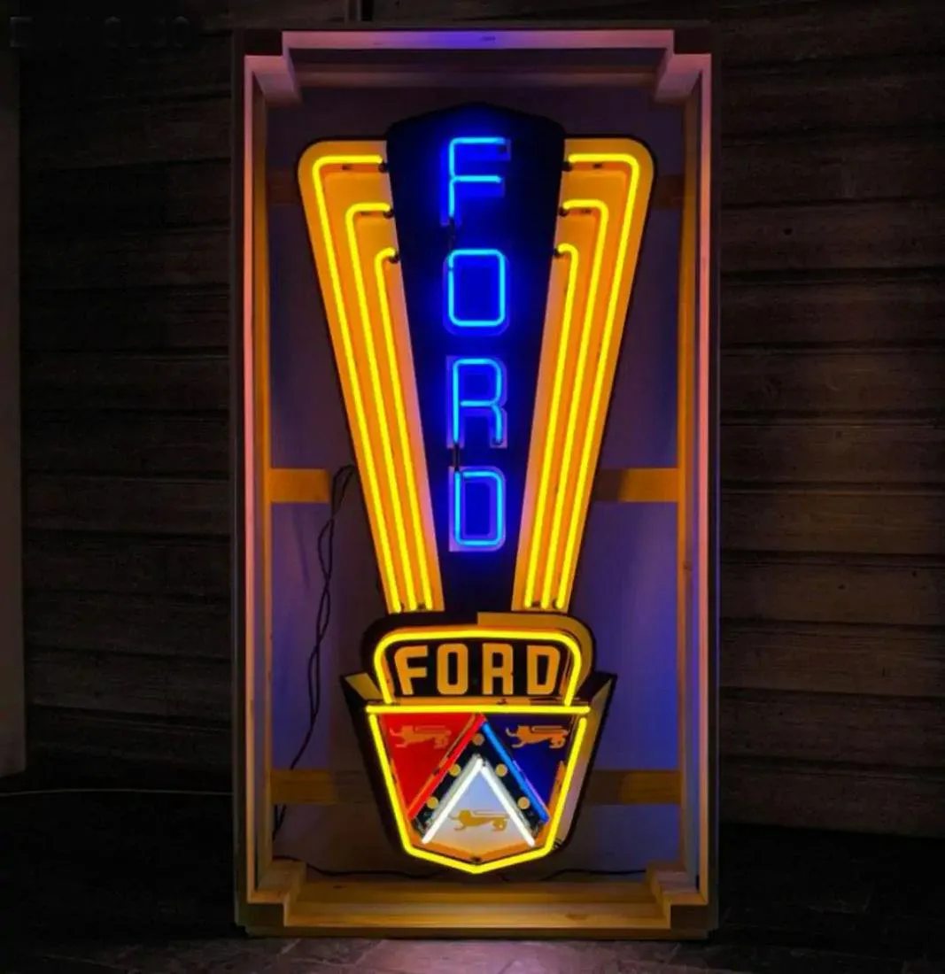 Large Ford Fifties Jubilee Neon Sign with Backplate | Barnebys