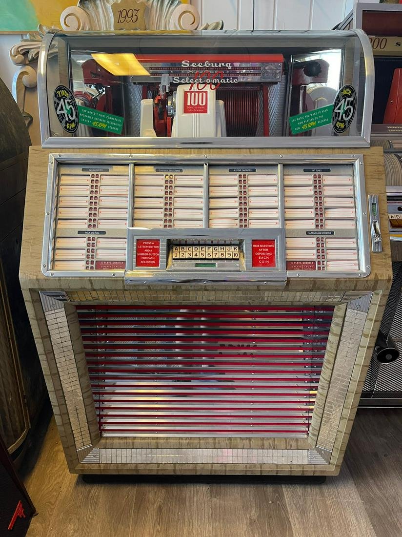 Restored 1950 Seeburg Model M100B Jukebox | Barnebys