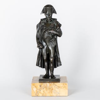 OKÄND KONSTNÄR, skulptur, brons, motiv av Napoleon, sannolikt 1800-tal