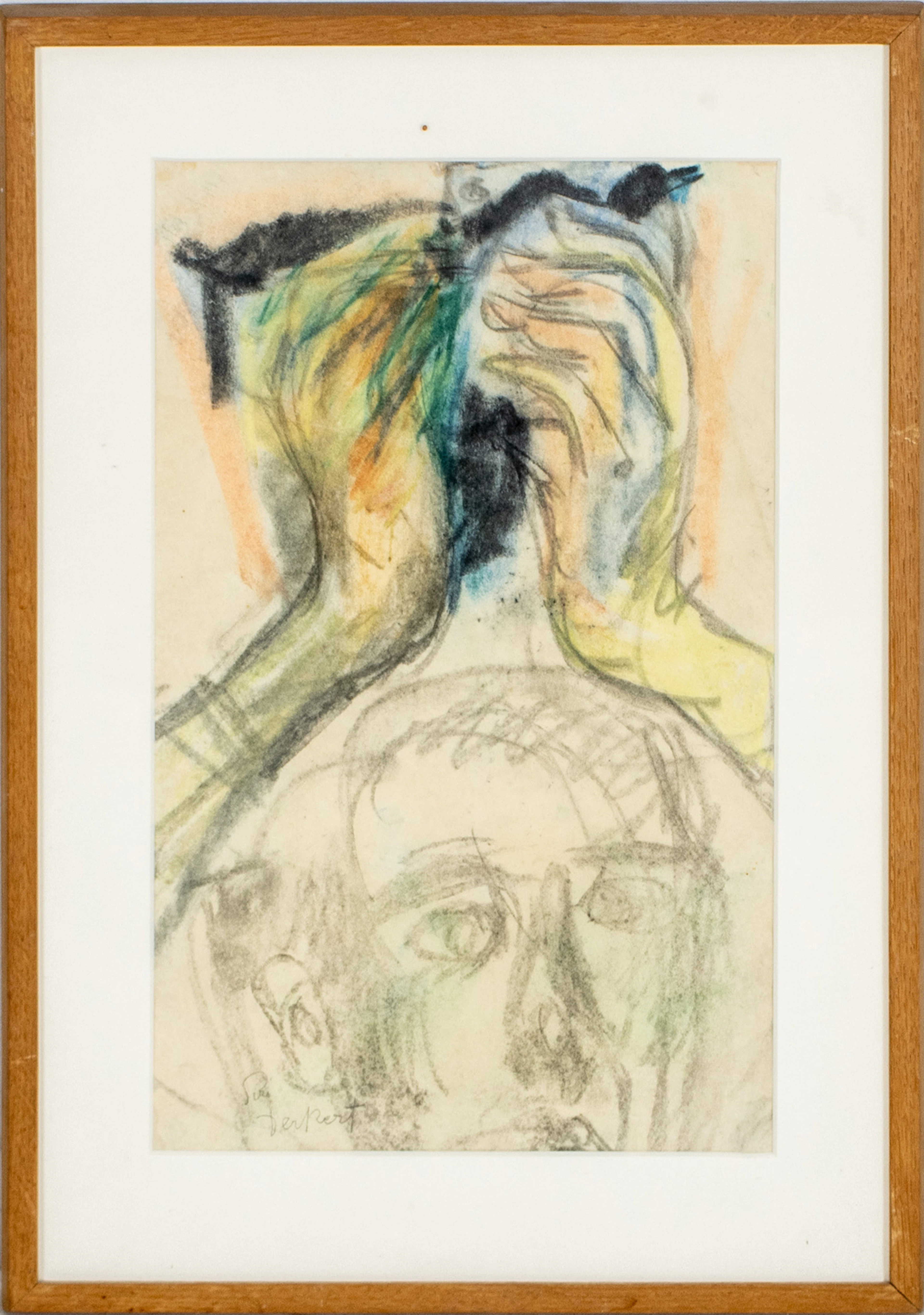 SIRI DERKERT (1888-1985), blandteknik, signerad med blyerts