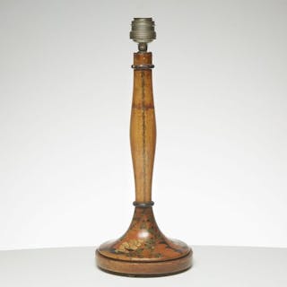 PINA PINA Lampe de table à corps balustre en bois laqué polychrome