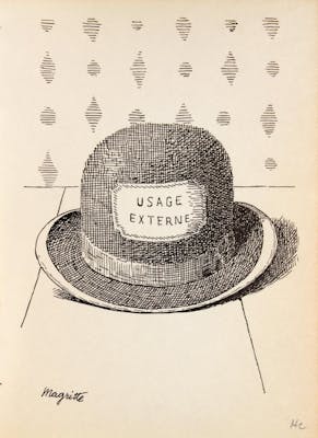 Rene Magritte - Untitled (Bowler Hat) | Barnebys