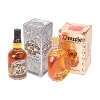Whisky: A bottle of Chivas Royal 12 year old Decanter Premium Scotch Whisky