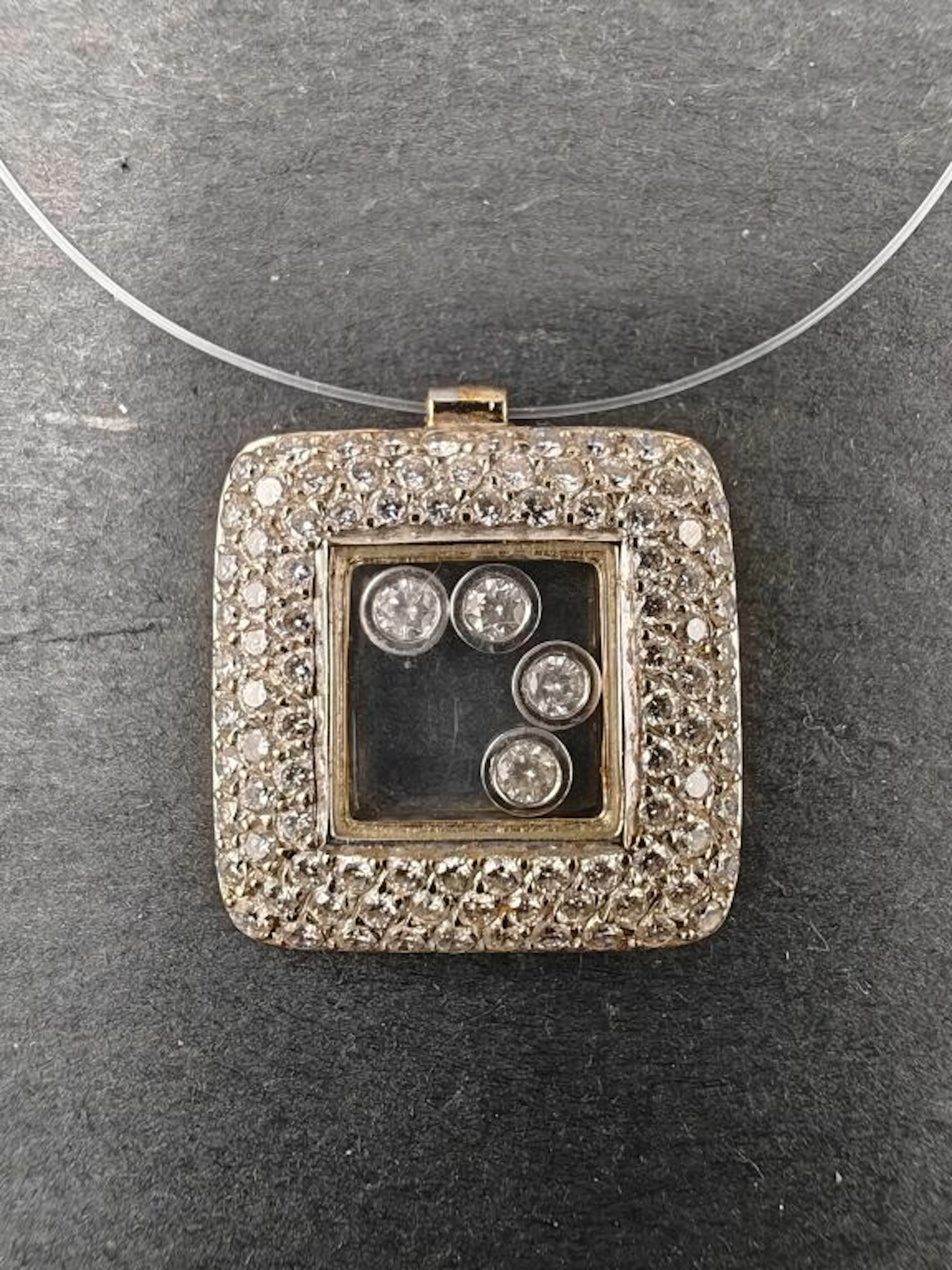 Two-tone 750 mm gold PENDANT entirely set... - Lot 150 - Kâ-Mondo