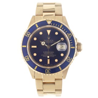 #582 | Rolex Submariner Date 18K. 16808 - Men's watch - 1987.