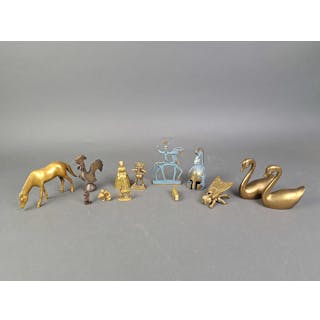 Figuriner bl.a. mässing
