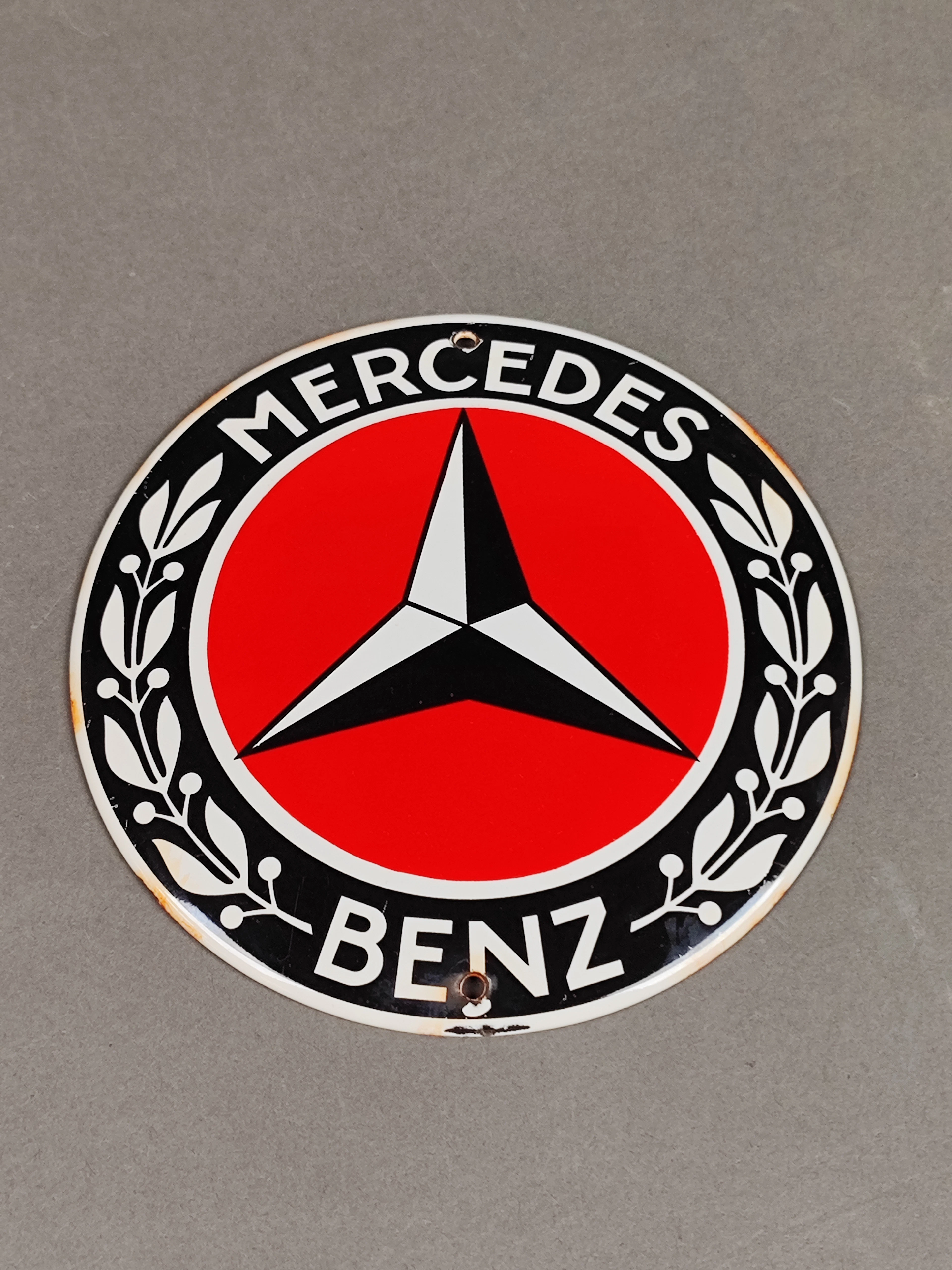 Emaljskylt, Mercedes Benz