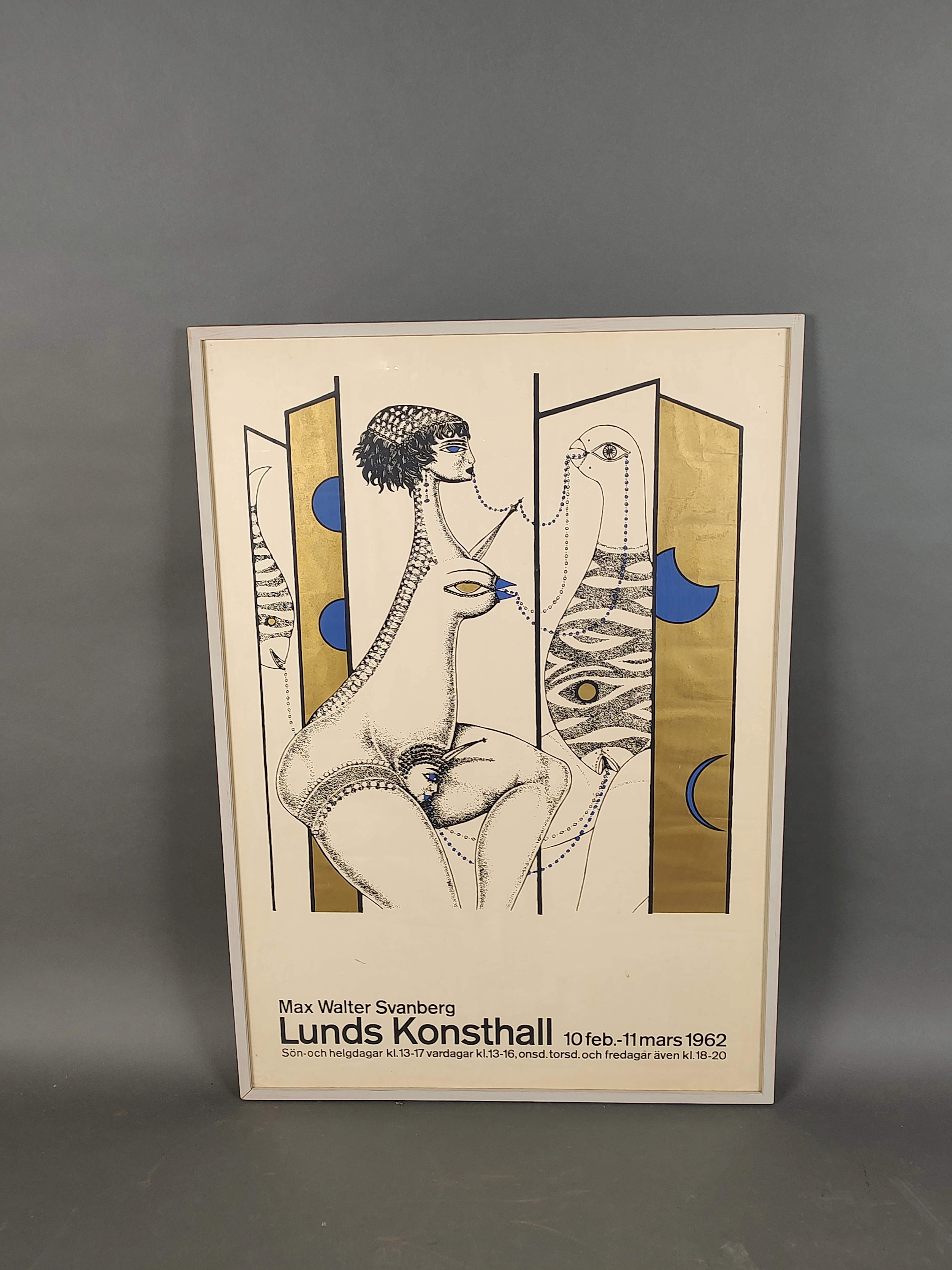 Utställningsaffisch, Max Walter Svanberg, Lunds Konsthall 1962