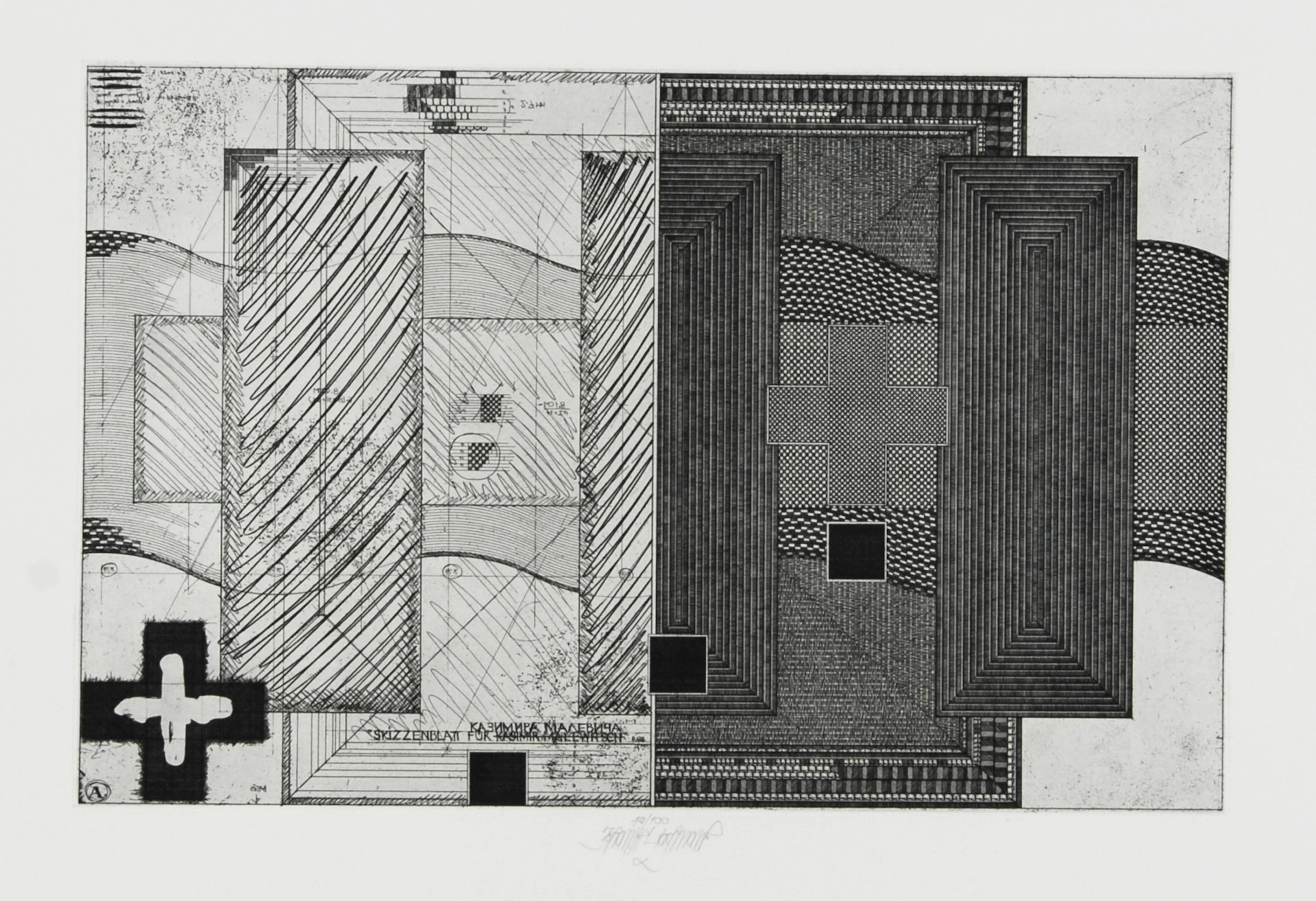 Sketch Sheet for Kasimir Malewitsch, 1964 Johannes Gachnang, 1939-2005 (CH)