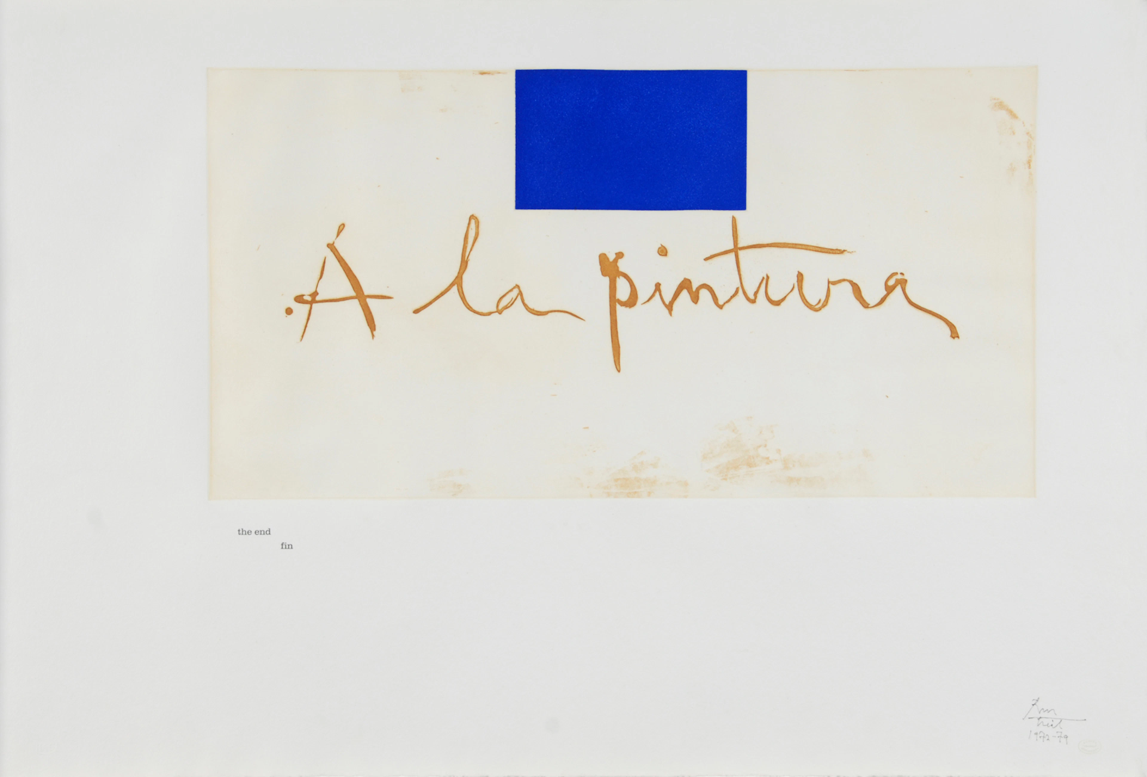 Frontispiece, from "A la pintura", 1972 Robert Motherwell, 1915-1991 (US)