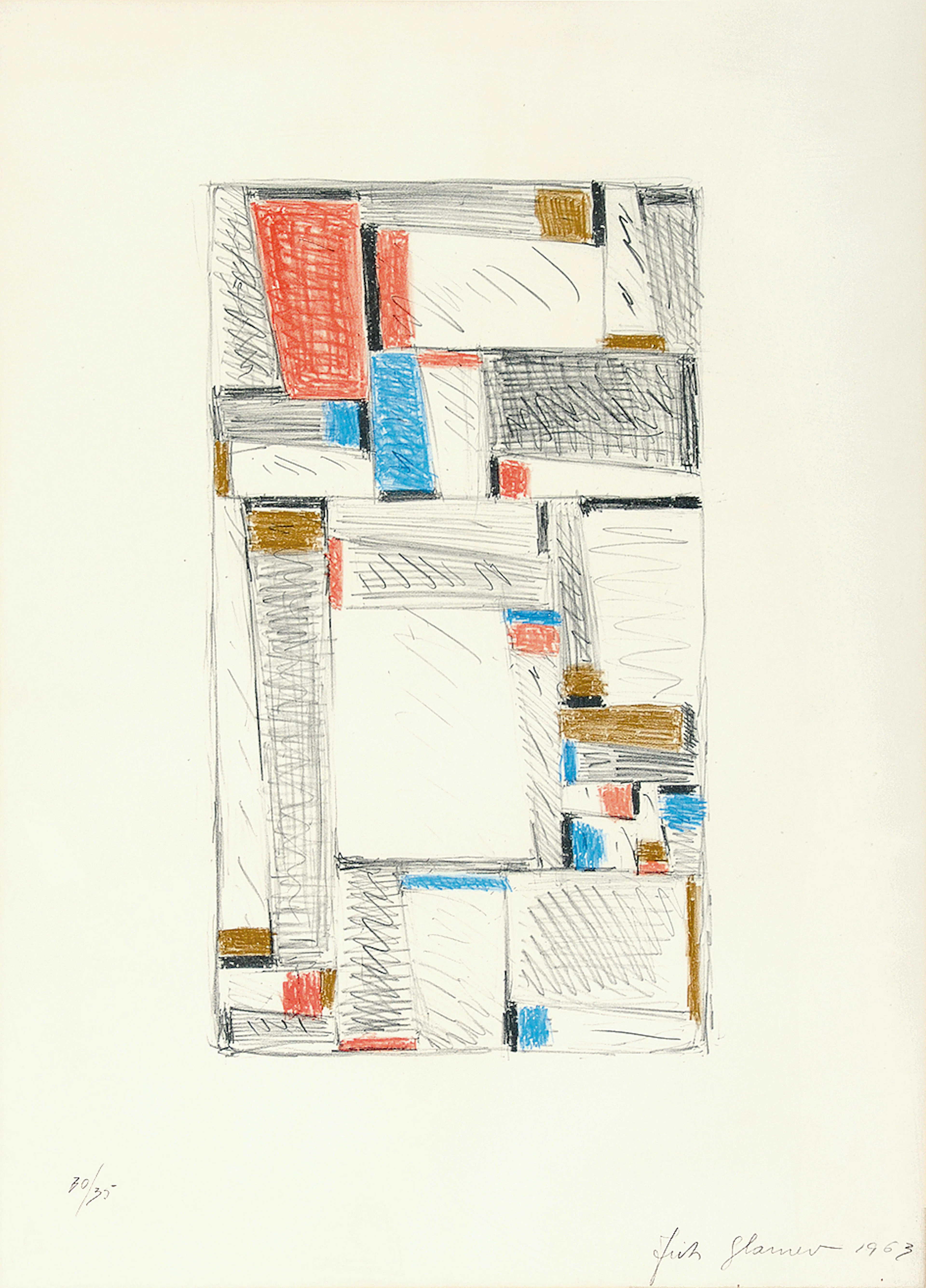 Color Drawing for Relational Painting, 1963 Fritz Glarner, 1899-1972 (CH)