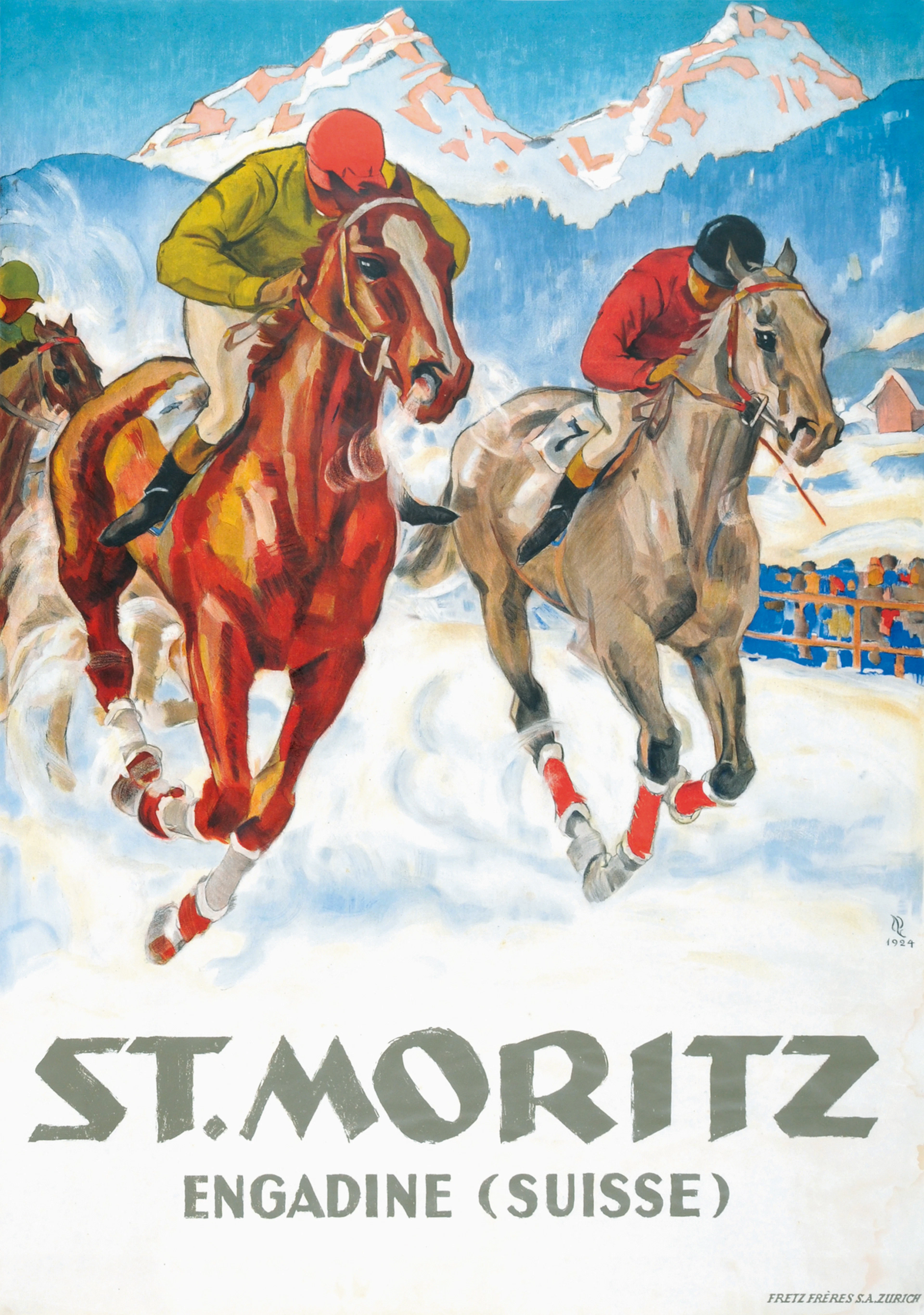 St. Moritz - Engadine (Suisse), 1924 Hugo Laubi, 1888-1959 (CH)