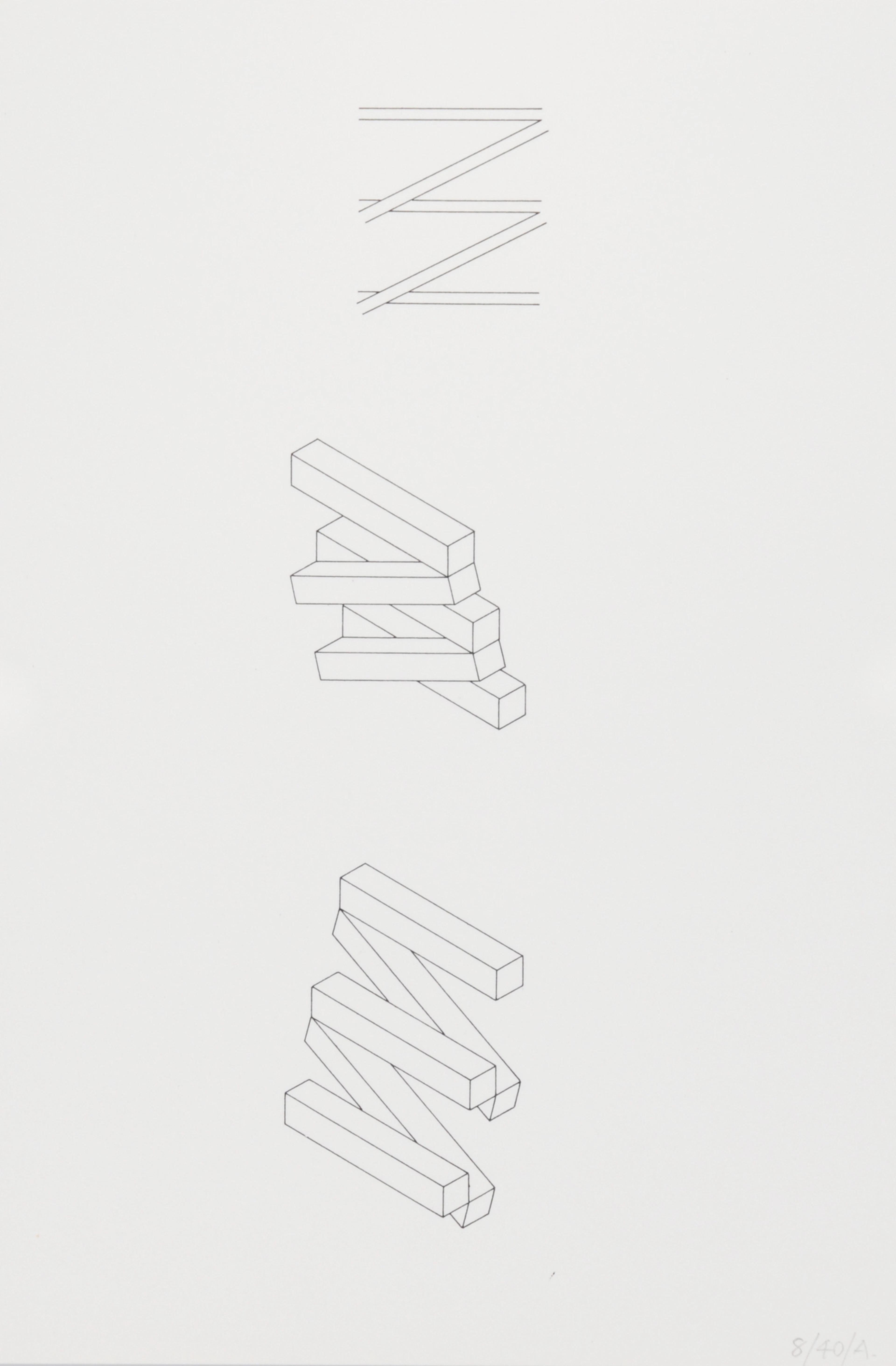 Portfolio. Metamorphoses (Set A) in 3D, 1981 Kenneth Martin, 1905-1984 (GB)