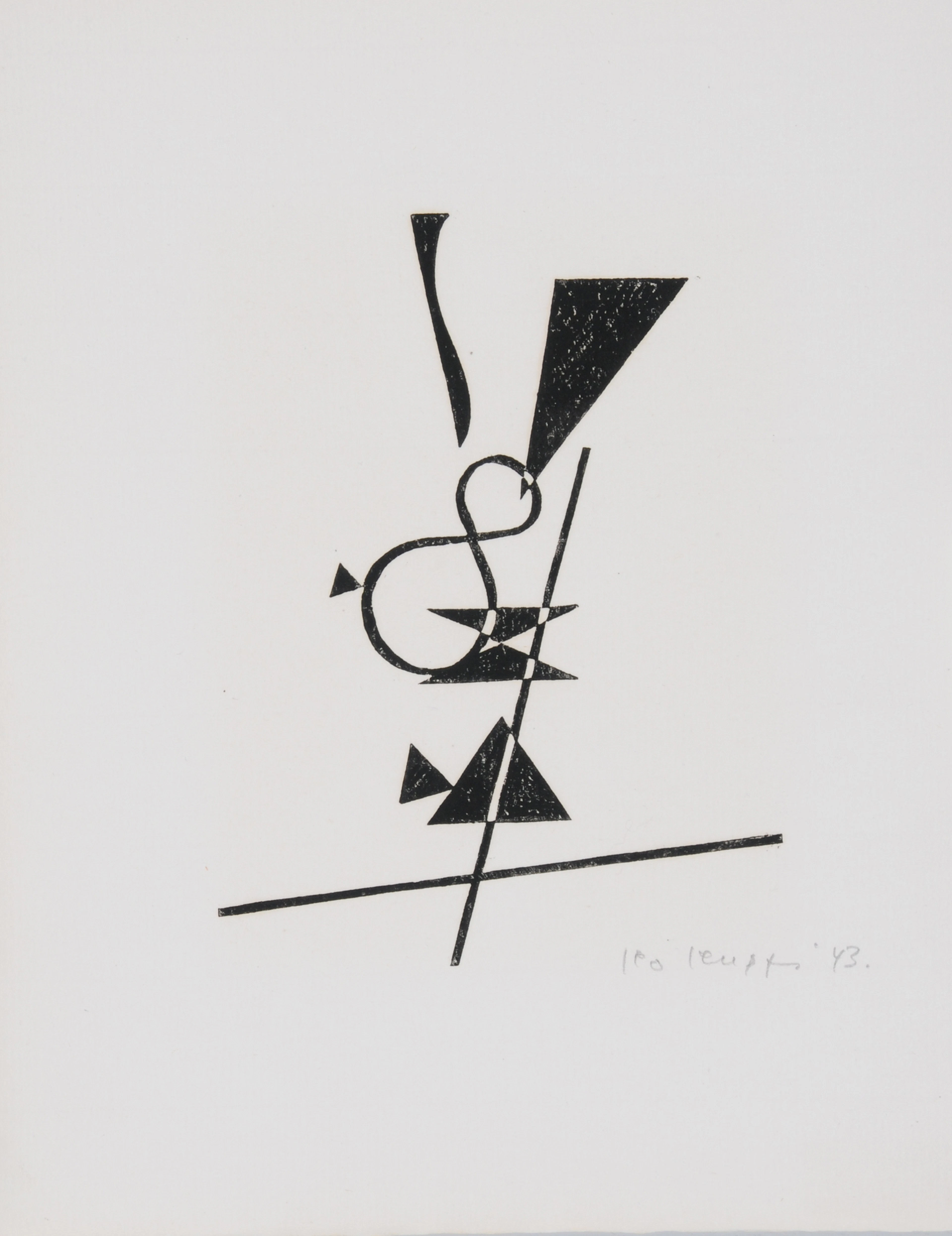 10 sheets: Proof copies to "10 Compositionen", 1943 Leo Leuppi, 1893-1972 (CH)