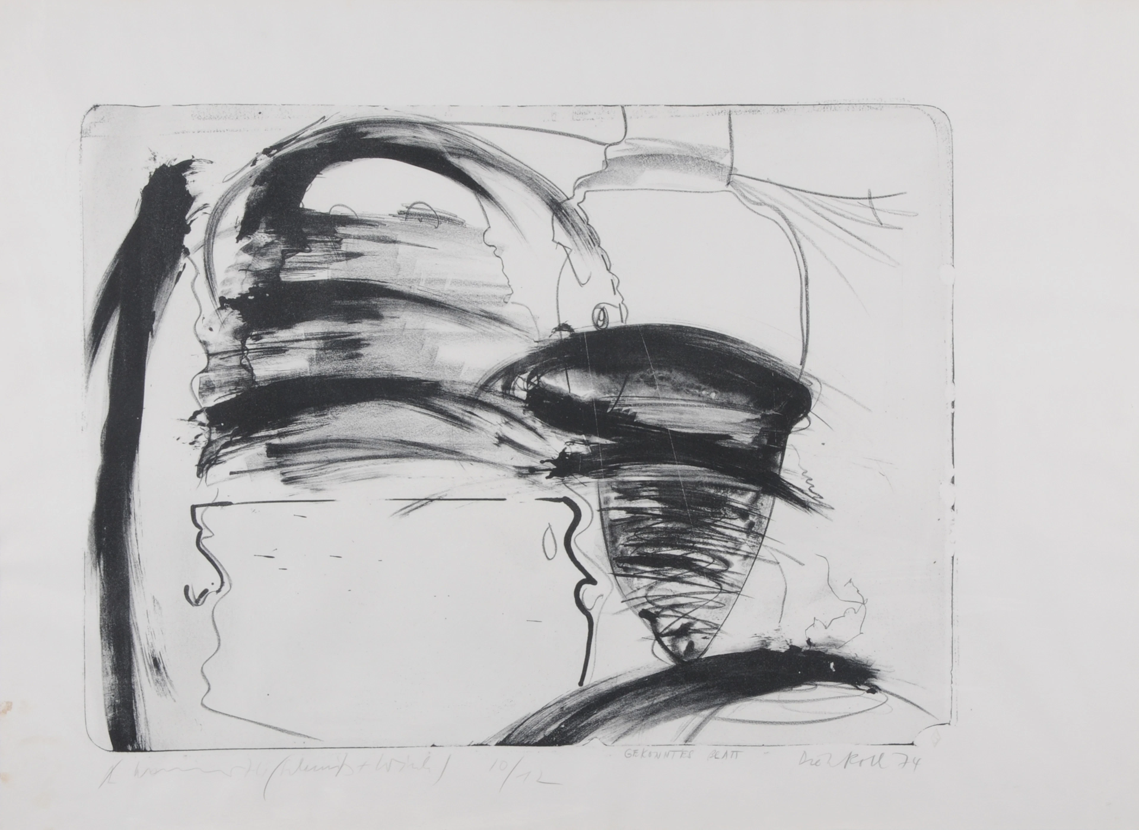 Gekonntes Blatt oder Schmier + Wisch, 1974 Dieter Roth, 1930-1998 (CH)