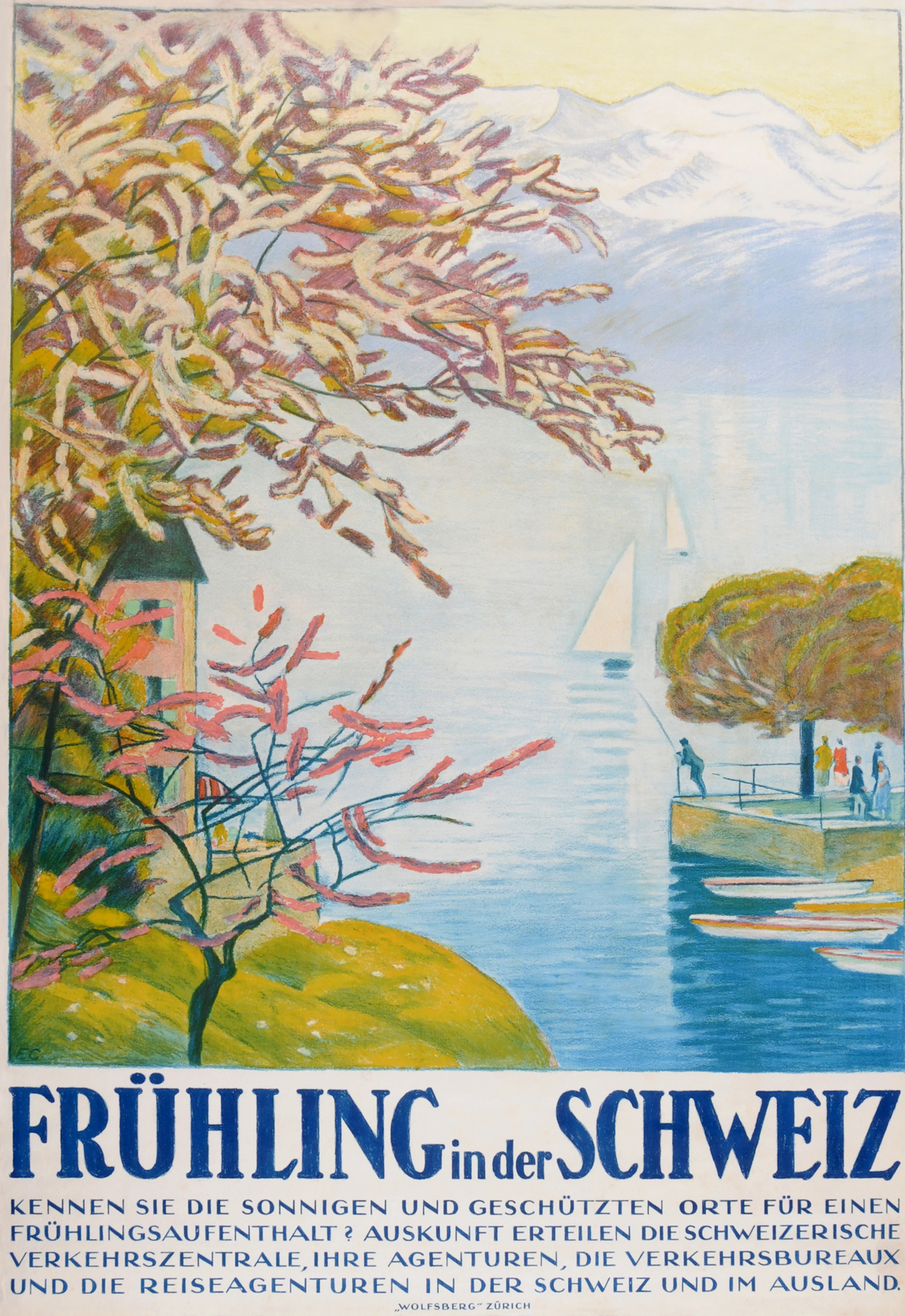 Poster. Frühling in der Schweiz Emil Cardinaux, 1877-1936 (CH)